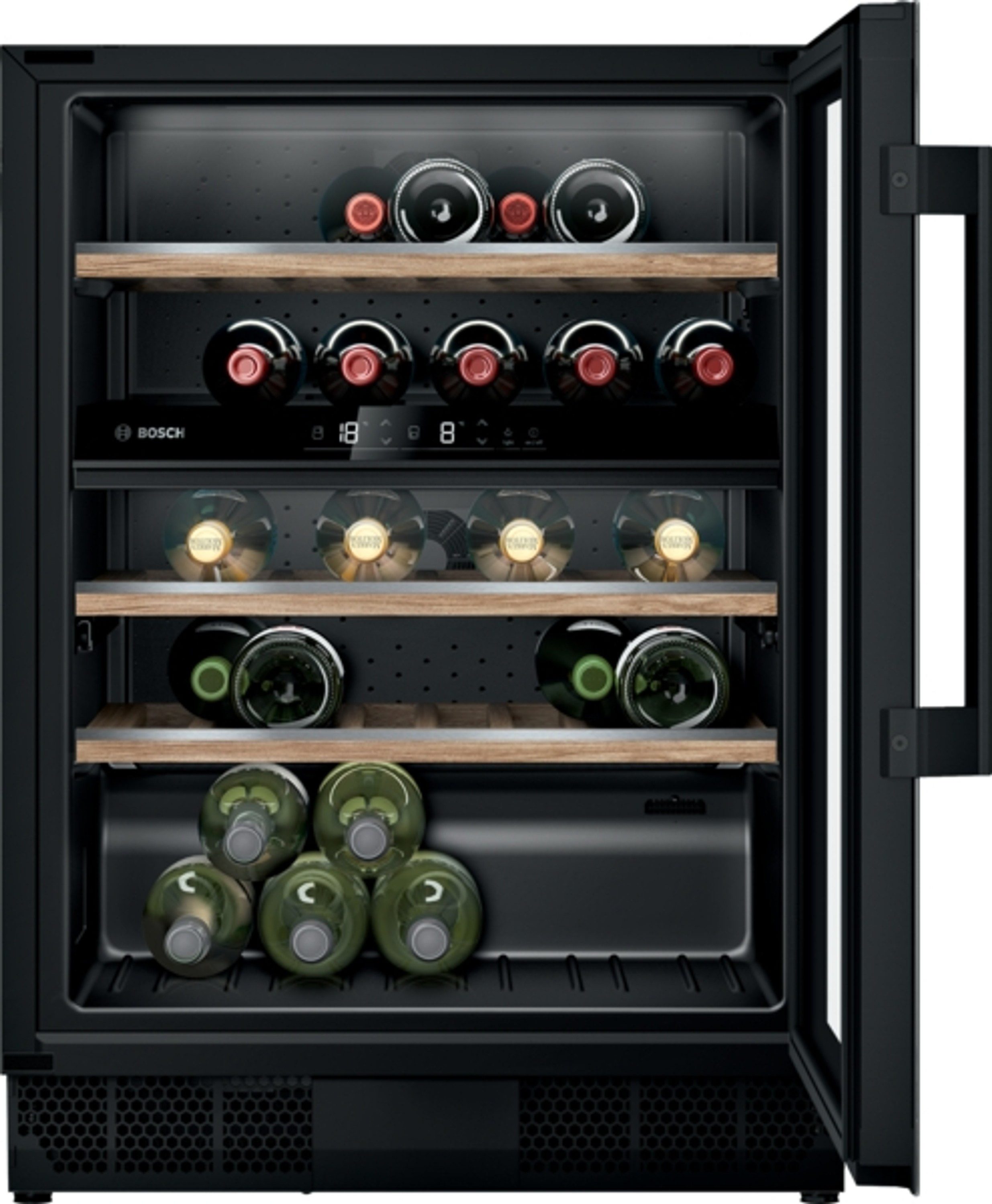 BOSCH Weinkühlschrank KUW21AHG0, für 44 Standardflaschen á 0,75l,bis zu 44 Flaschen, perfekte Trinktemperatur