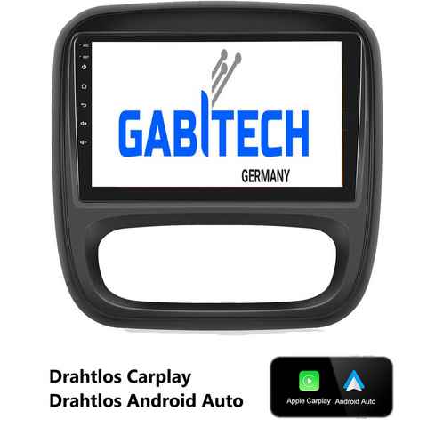 GABITECH 9 Zoll Autoradio für Renault TRAFIC, Opel VIVARO, Nissan NV300 Autoradio (Drahtlos Apple Carplay und Android Auto. Octa-Core)