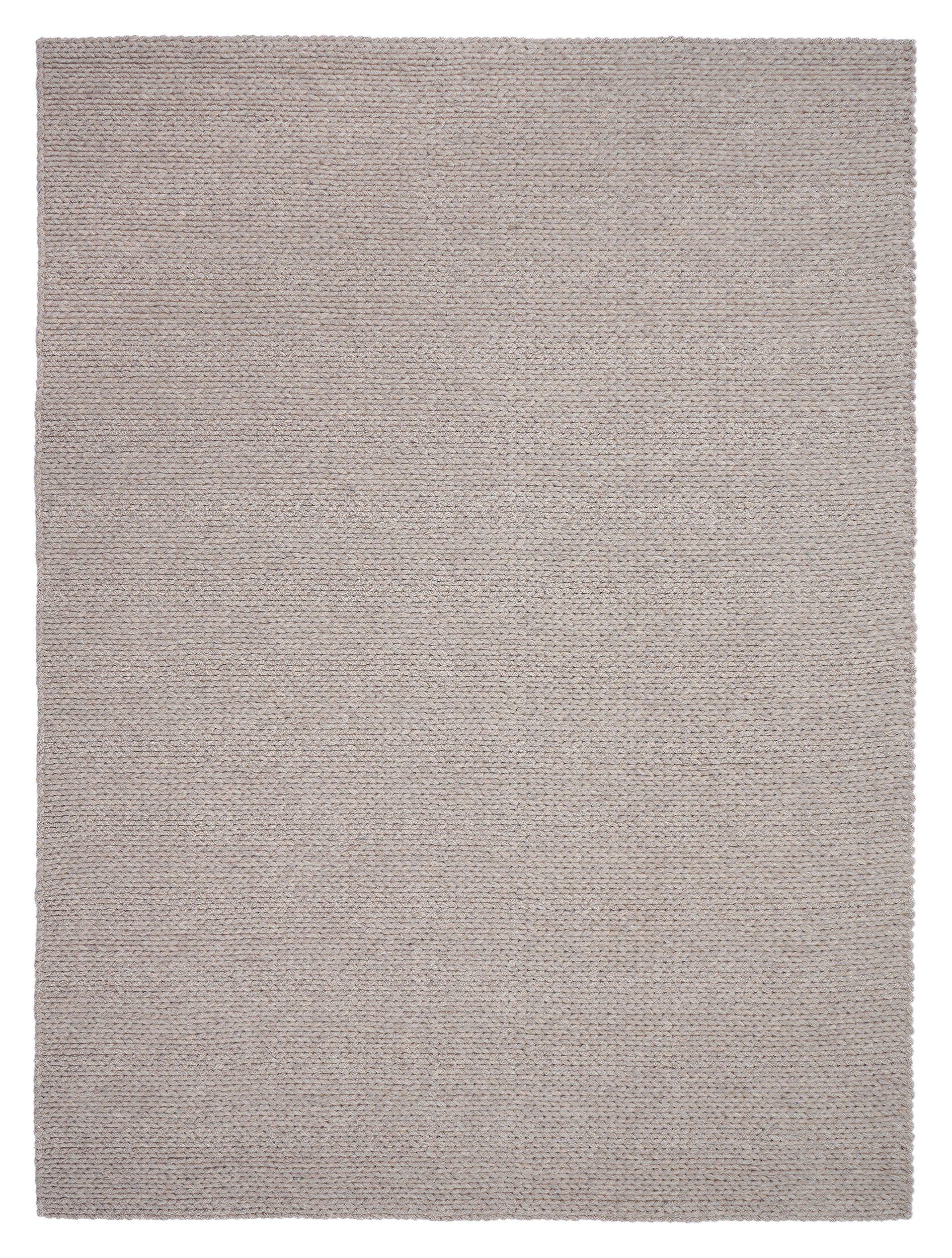 my home Wollteppich Tonem, handgewebt, 100% Wolle in Strick-Optik, rechteck günstig online kaufen