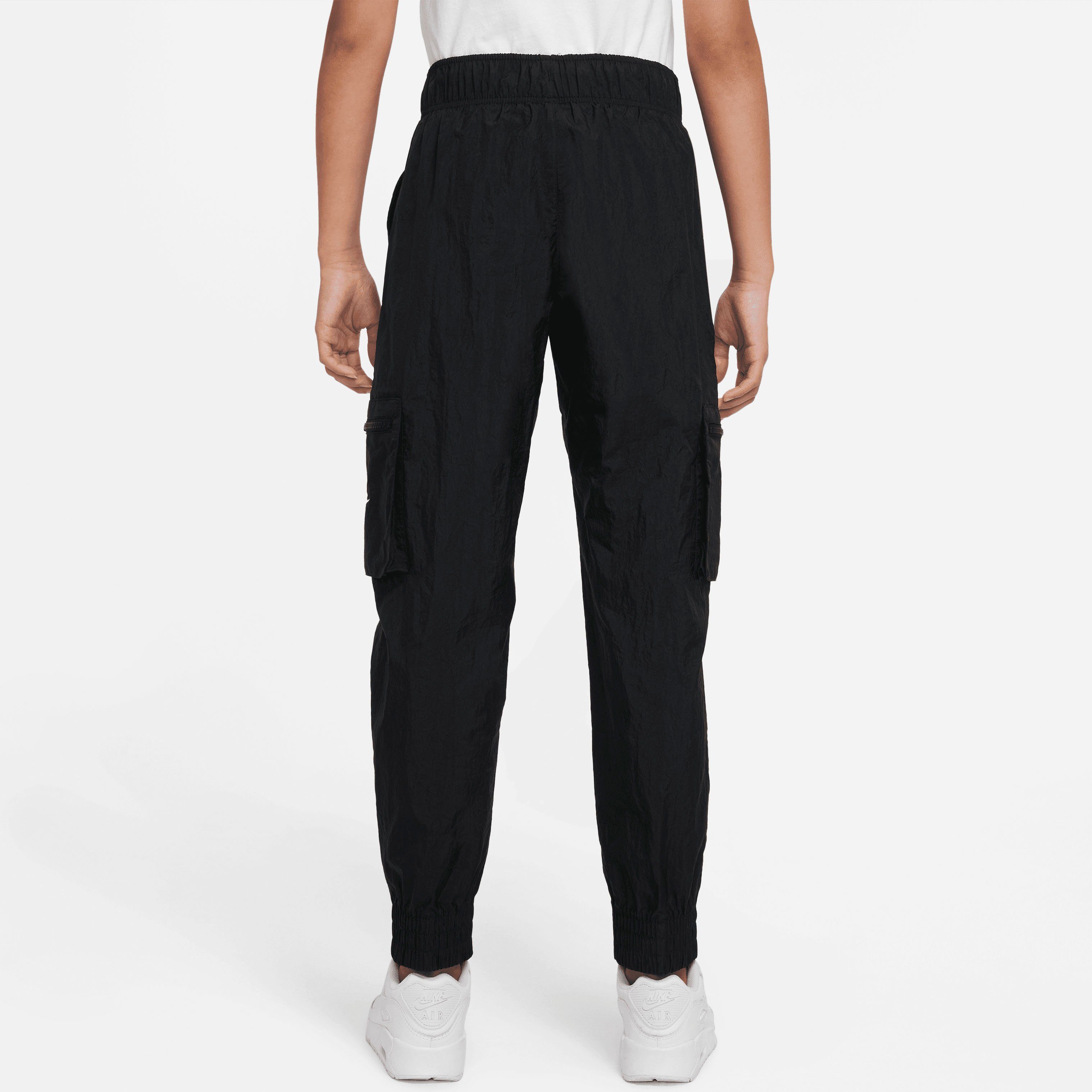 Nike Sportswear Sporthose Big (Girls) Cargo BLACK/WHITE Woven Kids' Pants