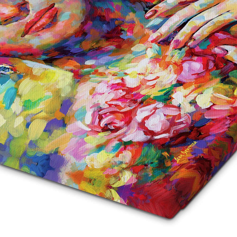 Posterlounge Wandbild Frida Kahlo Farbenfroh, Leon Devenice, erhältlich als Poster, Leinwandbild, Wandsticker oder Acrylglasbild