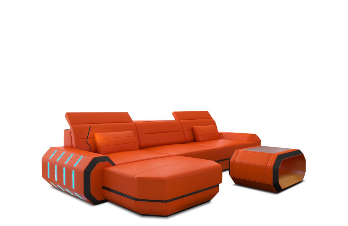 Sofa Dreams Ecksofa Ledersofa Roma L Form Mini, Designersofa