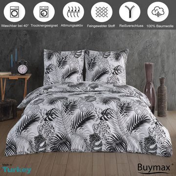 Bettwäsche, Buymax, Renforcé, 2 teilig, Premium 100% Baumwolle Bettbezug-Set 135x200 cm mit Reißverschluss