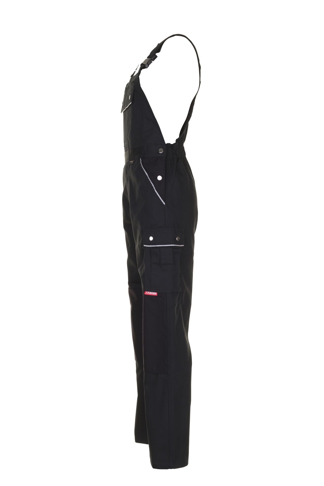 Planam Arbeitslatzhose PLANAM Herren Latzhose CANVAS-320 Reflex CORDURA® Schwarz – Bild 3 von 4