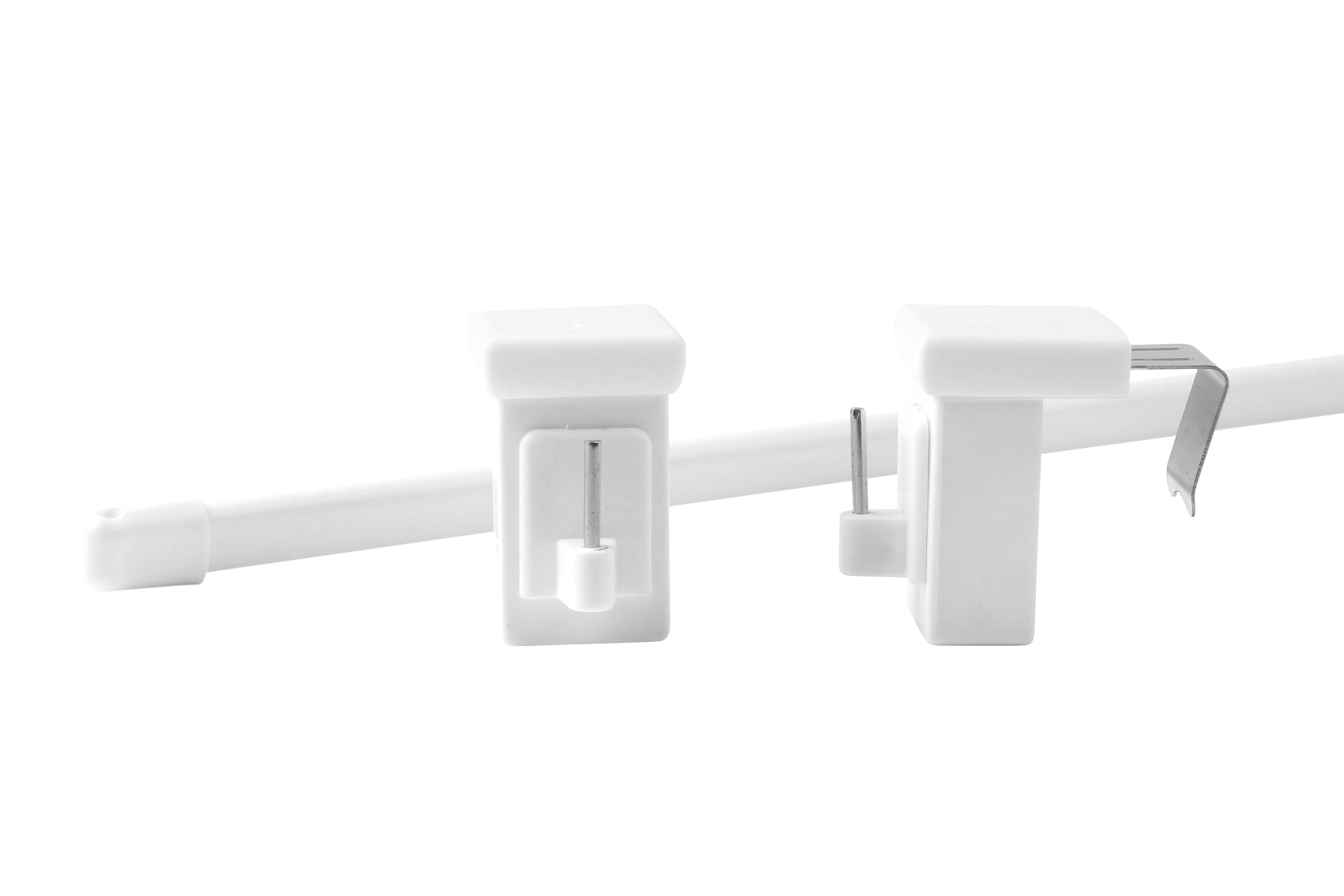 Deco-Raum Vitragenstange mit drehbaren Klemmträgern, Ø 10 mm, 1-läufig, aus günstig online kaufen