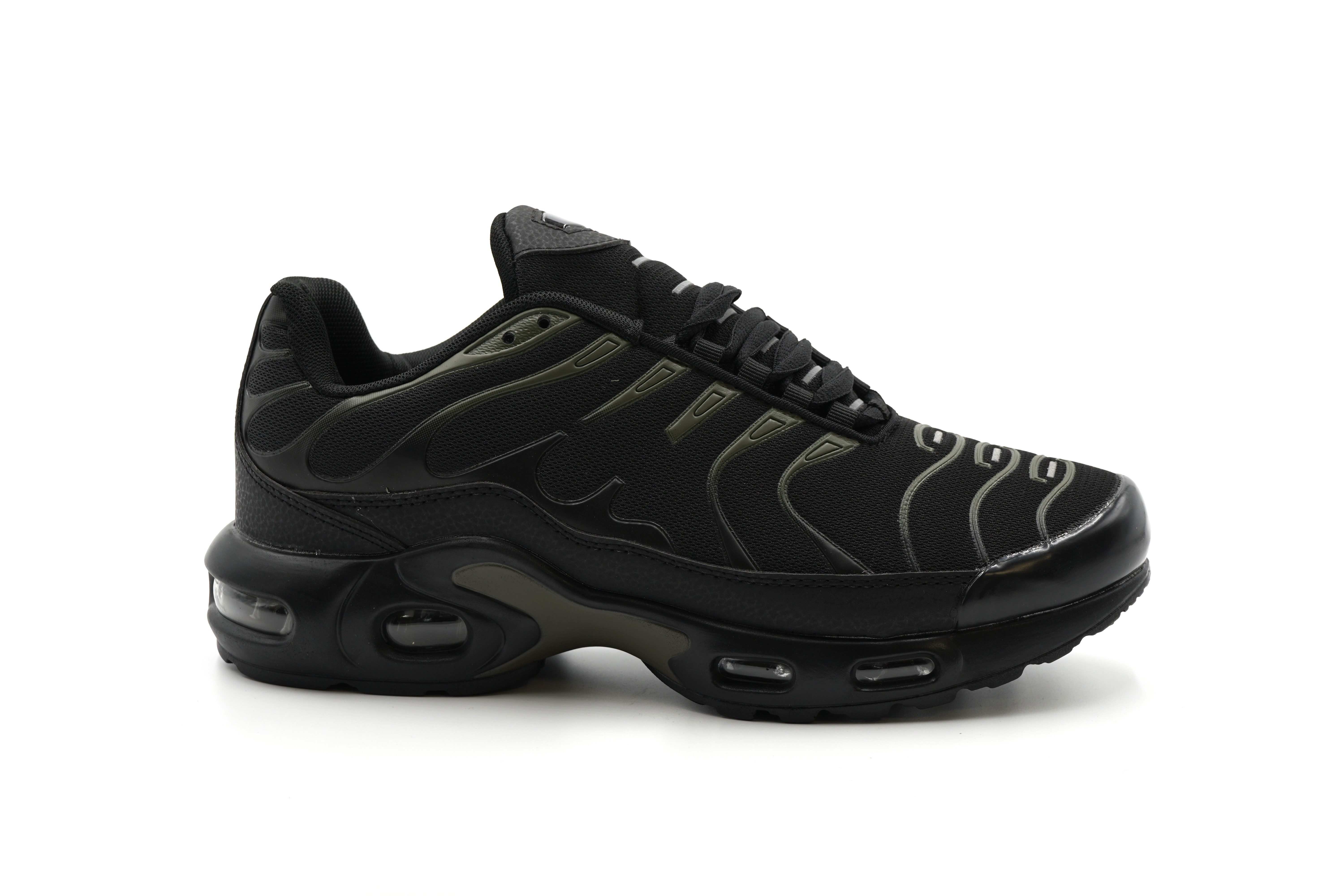 Sonderpostendiscount Herrensneaker H075 Black/Green/Grey mit Luftpolster Sneaker