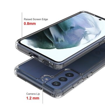 CoverKingz Handyhülle Hülle für Samsung Galaxy S21 FE Handyhülle Hybrid Silikon Case Bumper 16,5 cm (6,5 Zoll), Handyhülle Schutzhülle Transparent Hybrid Silikonhülle Bumper