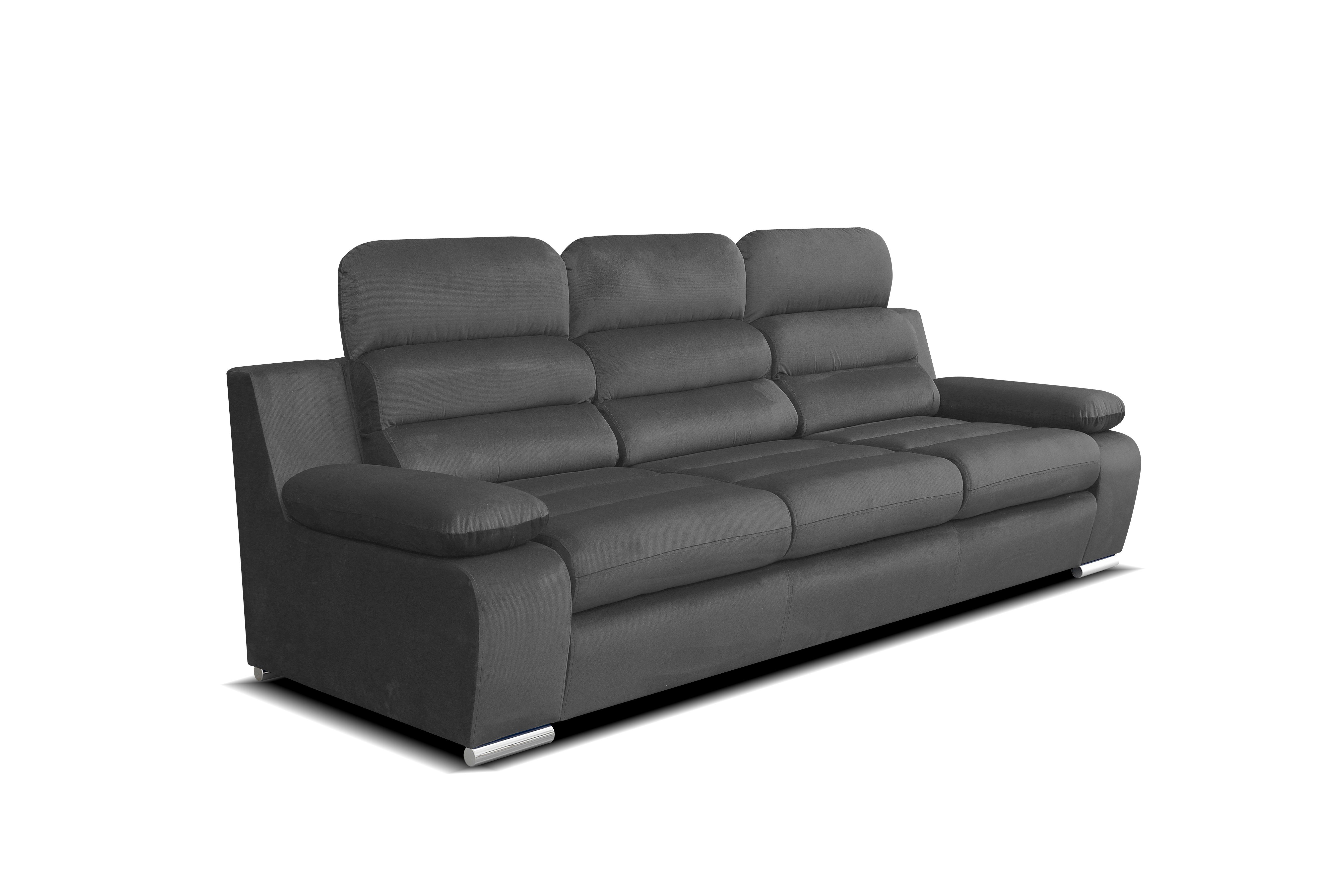 robin Schlafsofa Amber Sofa 3-Sitzer Schlafcouch Schlafsofa mit Schlaffunktion GREY