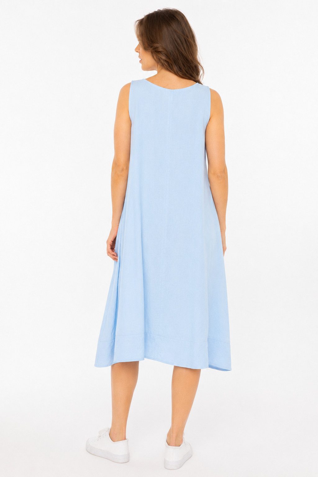 Zwillingsherz Sweatkleid "Uni & Summer" breite Träger, hinten leicht länger, figurumspielend, aus Viskose