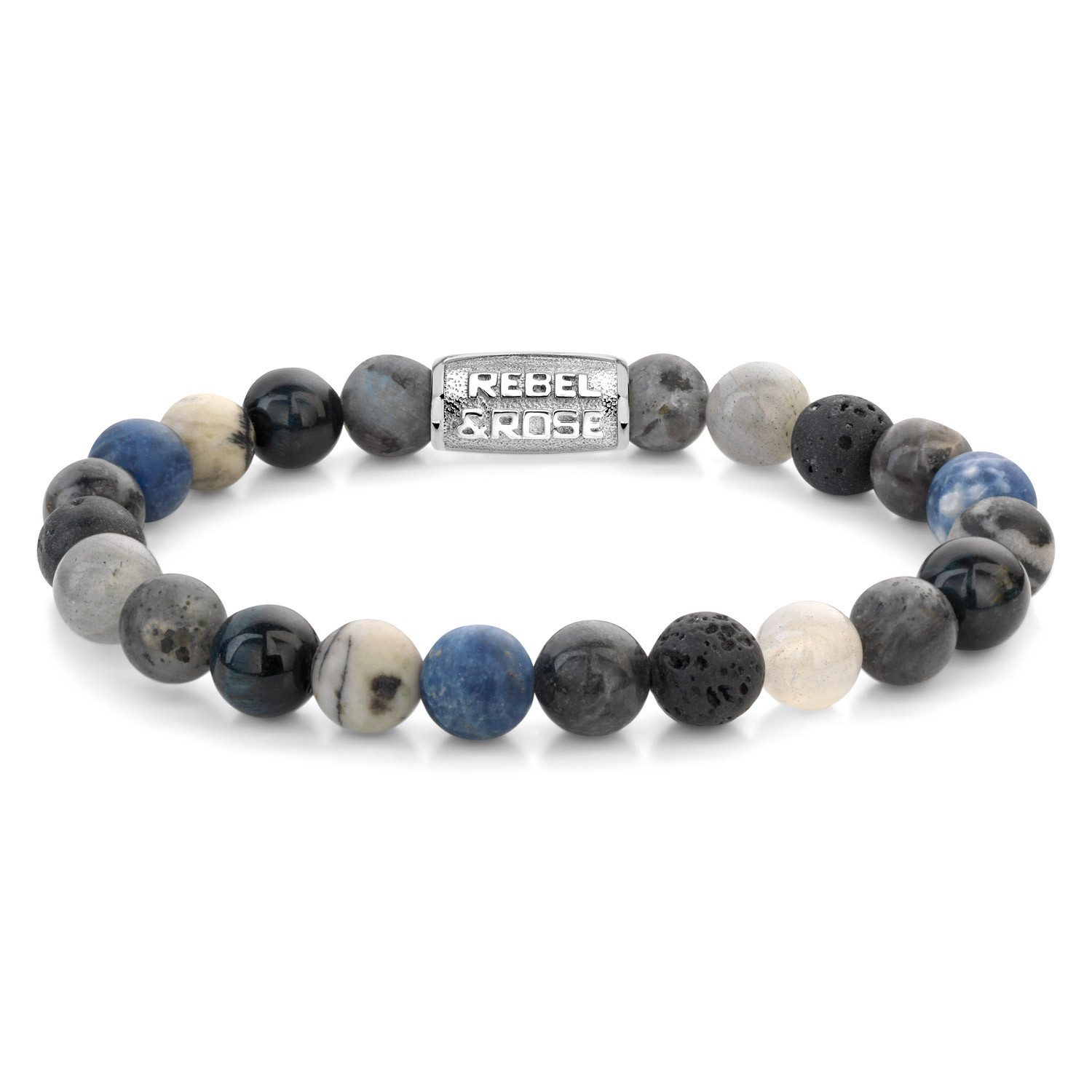 Rebel & Rose Edelstahlarmband Herren-Mountain High 8 mm