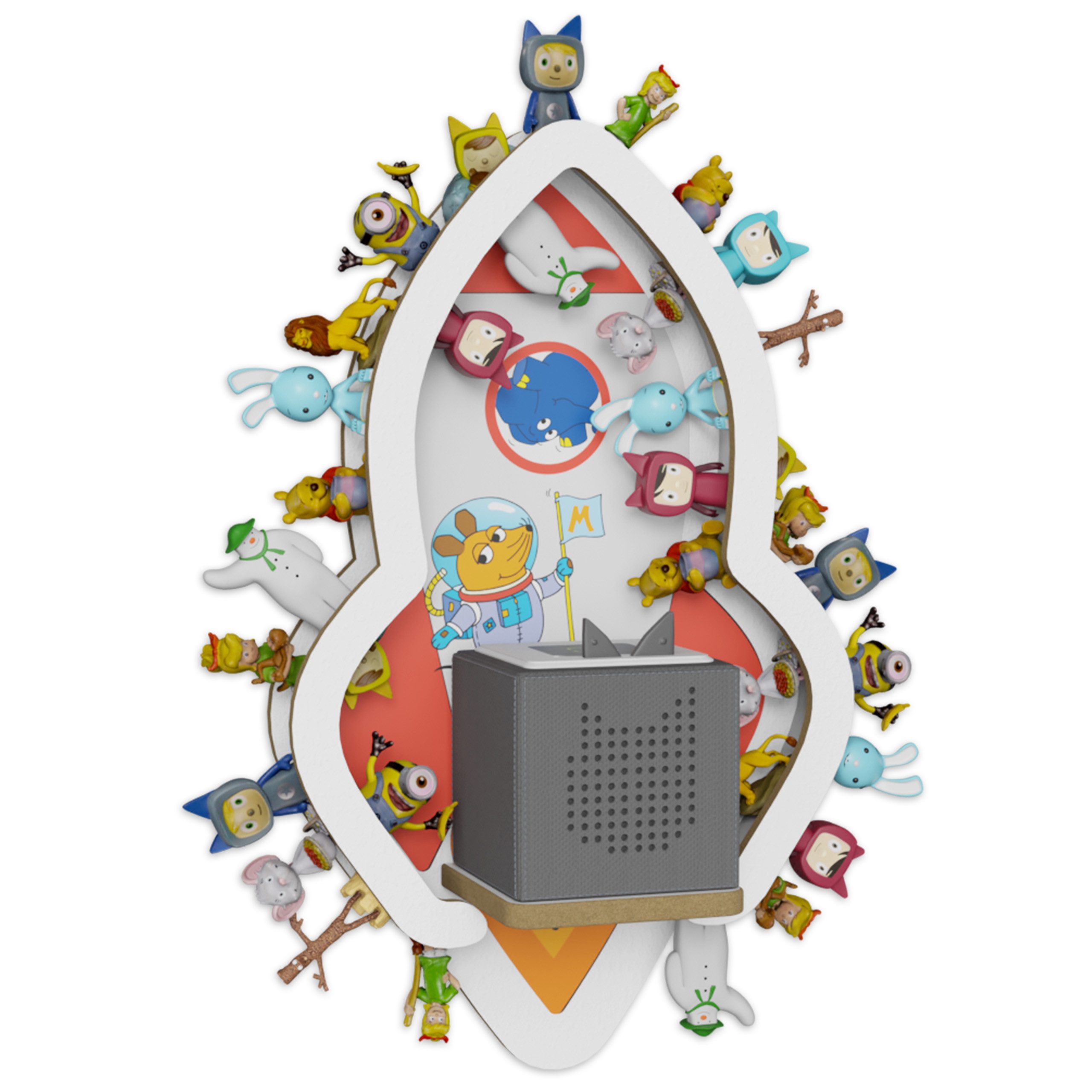 Holzura Kinderregal Tonie Regal Die Maus mit magnetischem Rahmen für Tonief günstig online kaufen