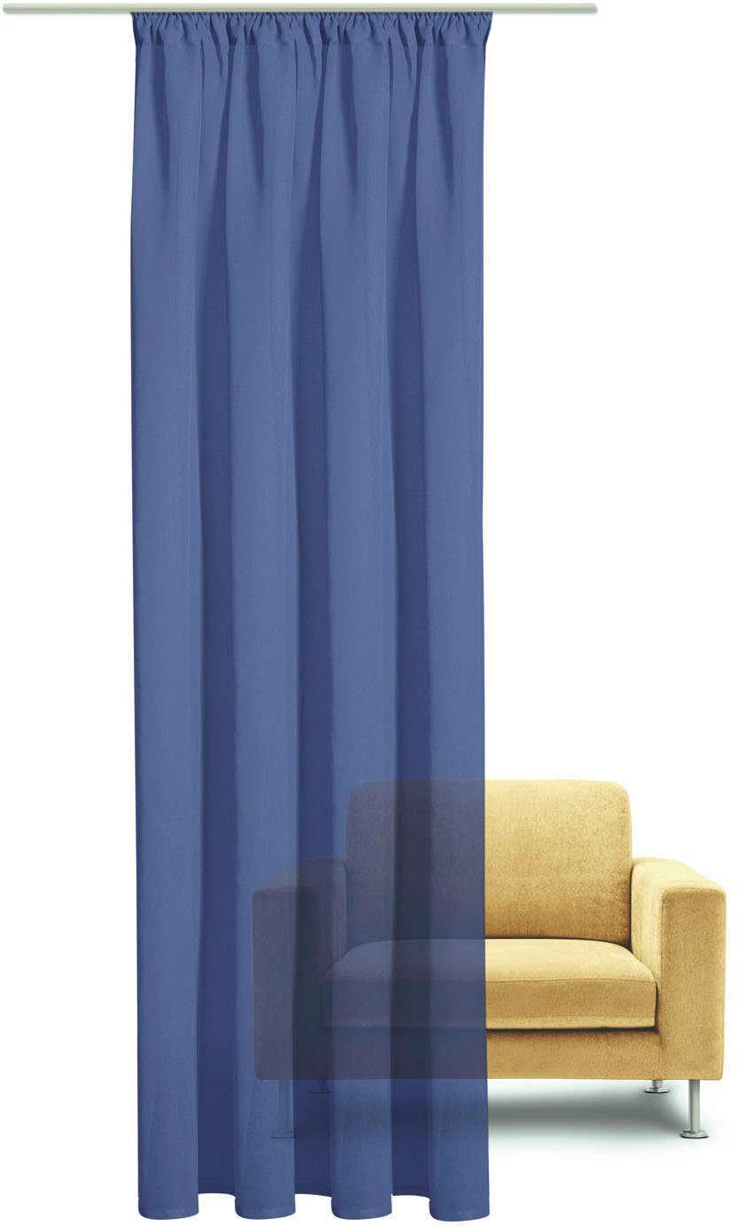 Gerster Gardine Senja (1 St), Kräuselband, transparent, Wirkware, Fertigschal uni - nature line