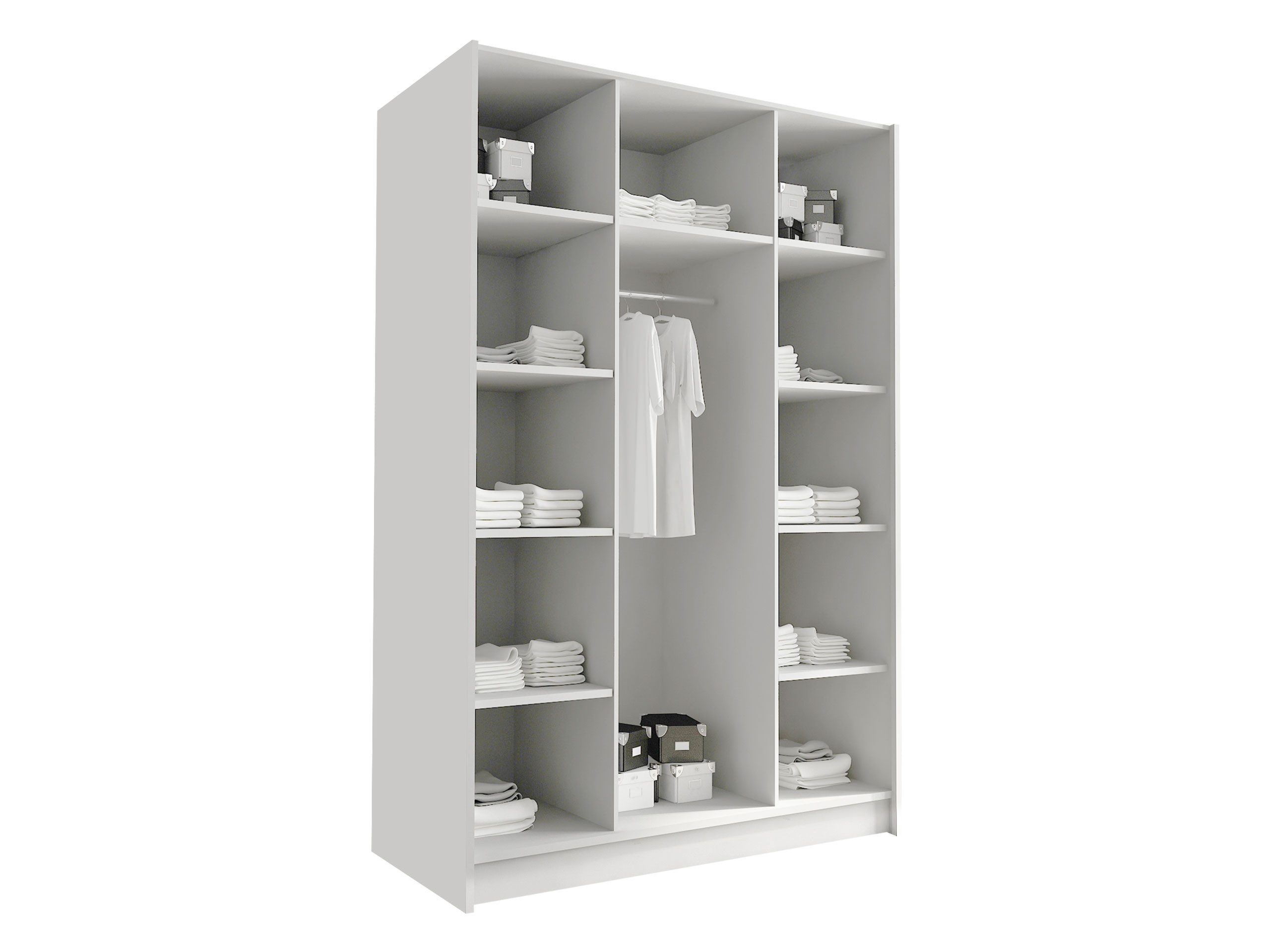 MIRJAN24 Kleiderschrank Calia I (mit drei Drehtüren) Kleiderstange, Metallgriffe – Bild 5 von 5