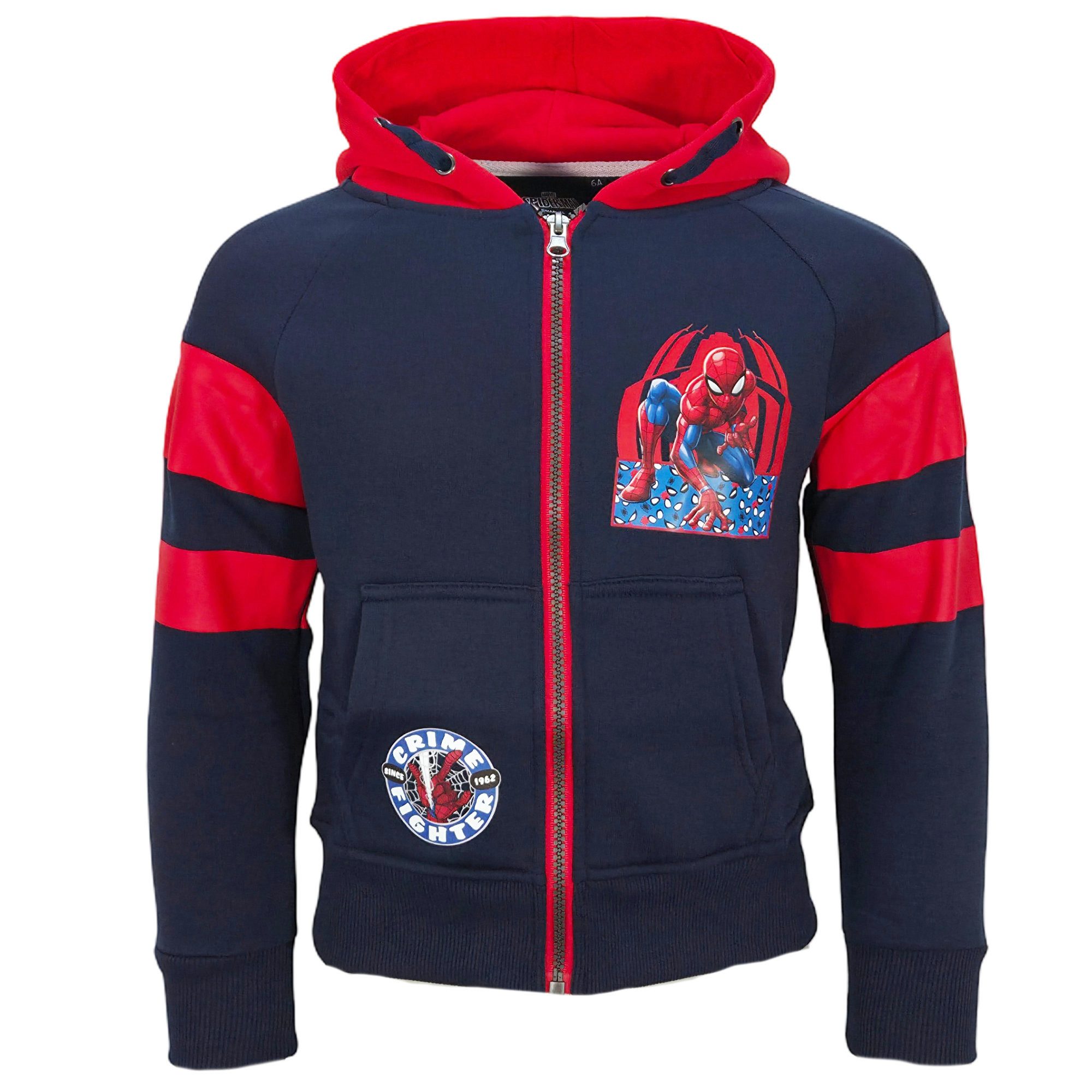 MARVEL Kapuzenpullover Marvel Spiderman Kinder Jungen Hoodie Jacke Kapuzenpullover Gr. 92 bis 128