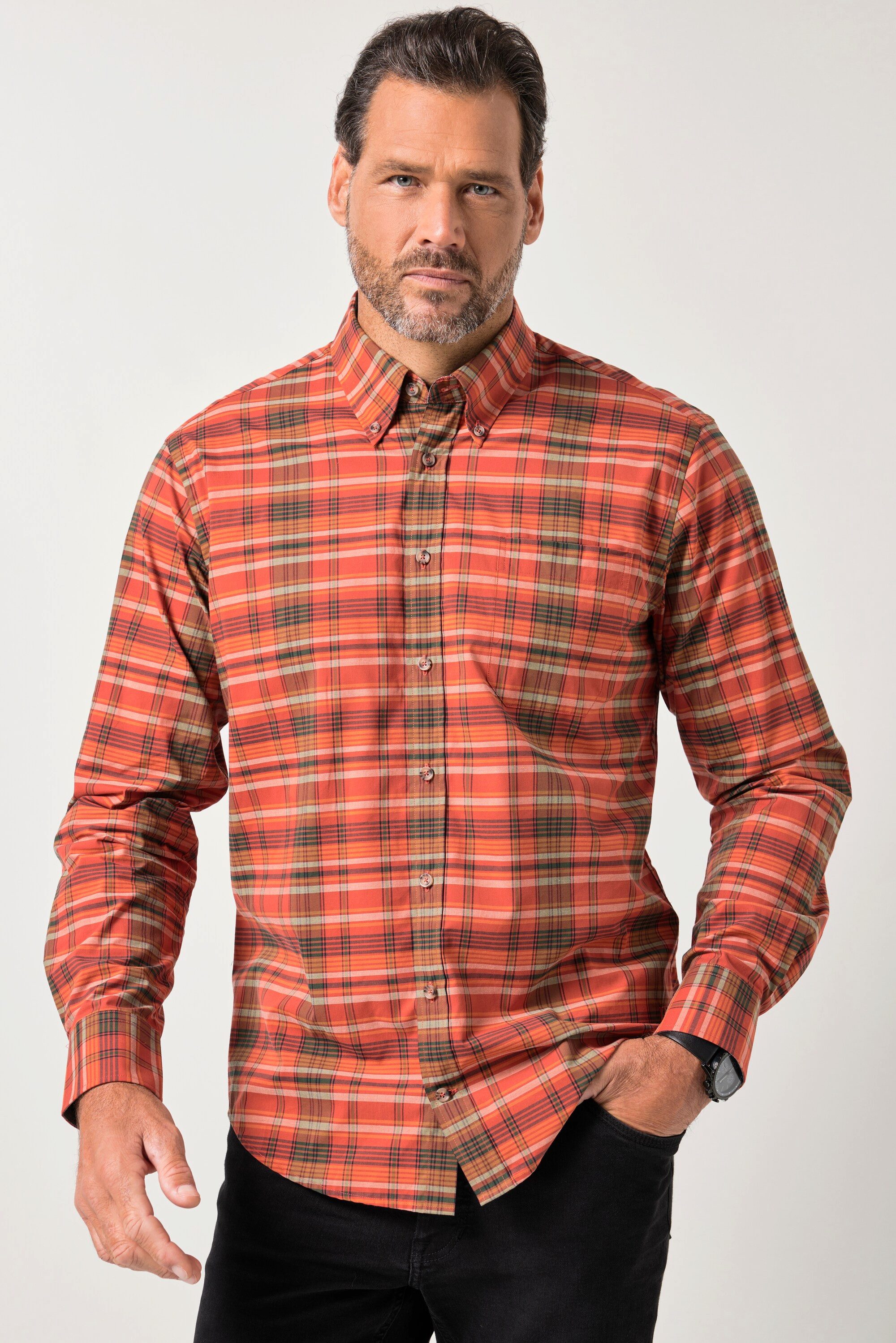 Businesshemd Karohemd Langarm Buttondown-Kragen Modern Fit