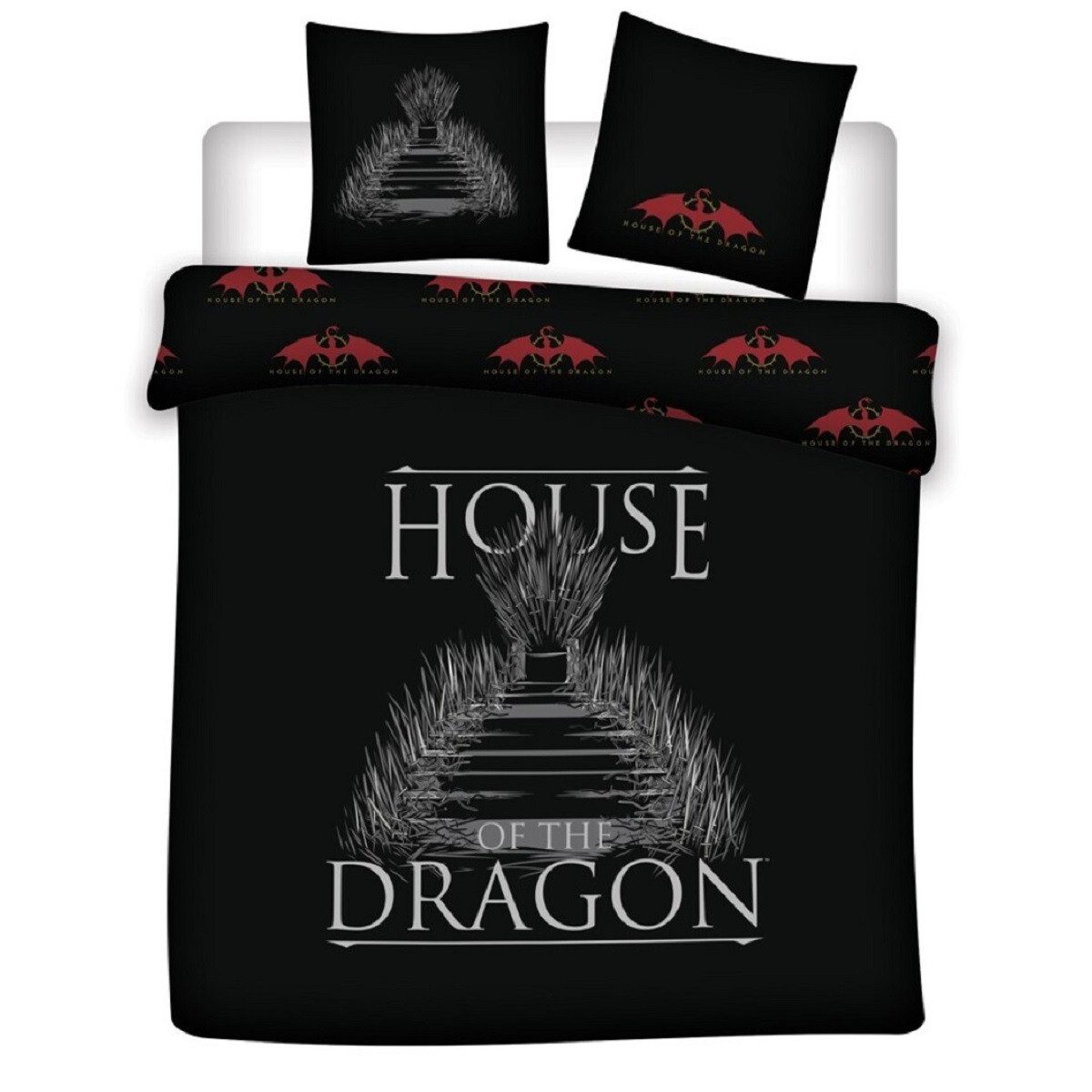 Game of Thrones Постельное белье Doppelbettwäsche Set 1x Deckenbezug 240x220 & 2x Kissenbezüge 63x63 cm, 3 teilig