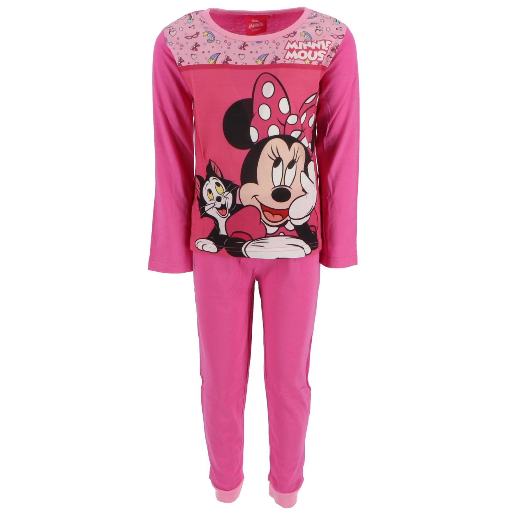 Disney Minnie Mouse Schlafanzug Minnie Maus Baumwoll Pyjama Bequemer Schlafanzug Nachtwäsche Kinder