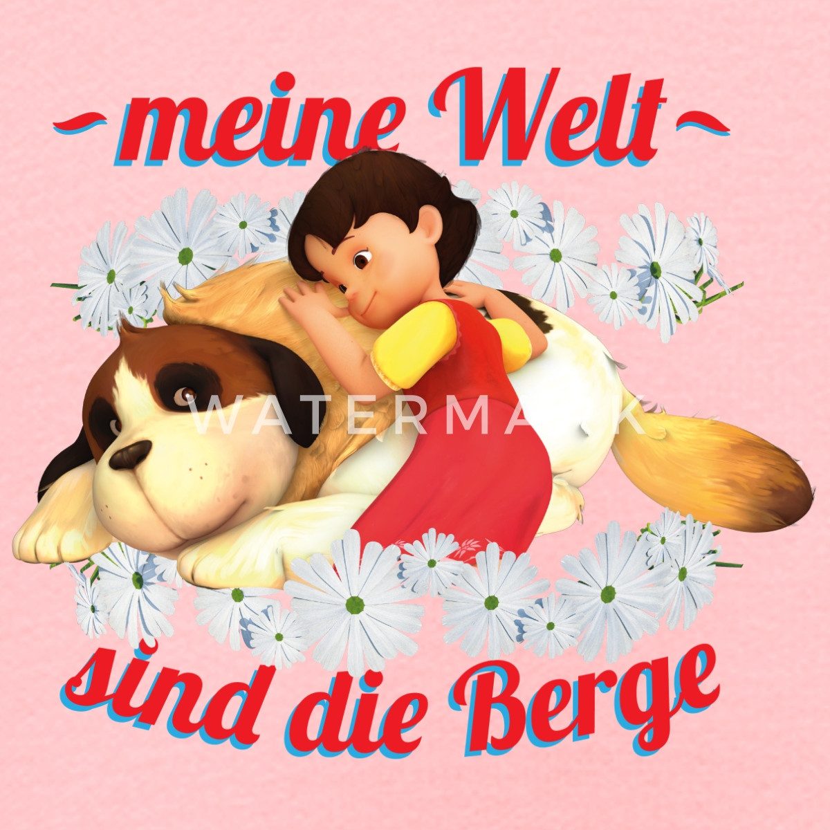 Spreadshirt Hoodie Heidi Meine Welt Sind Die Berge Spruch Kinder Premium Hoodie (1-tlg)
