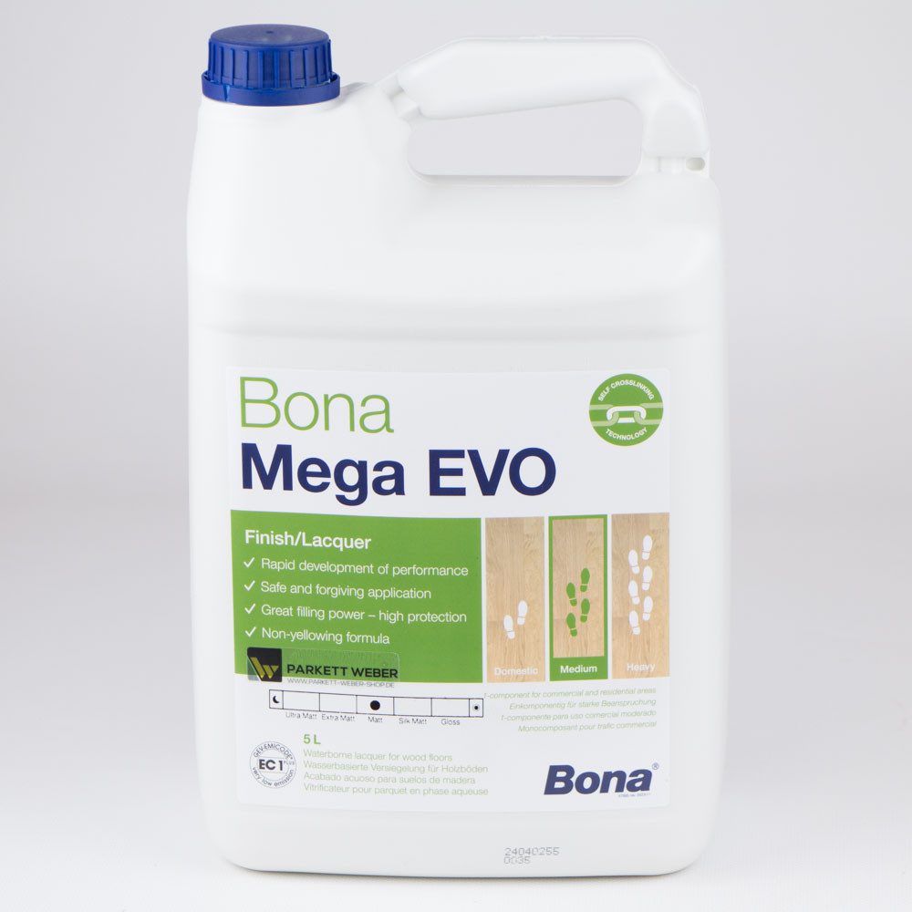 Bona Treppen- und Parkettlack Bona Mega EVO Parkettlack halbmatt 5 Liter
