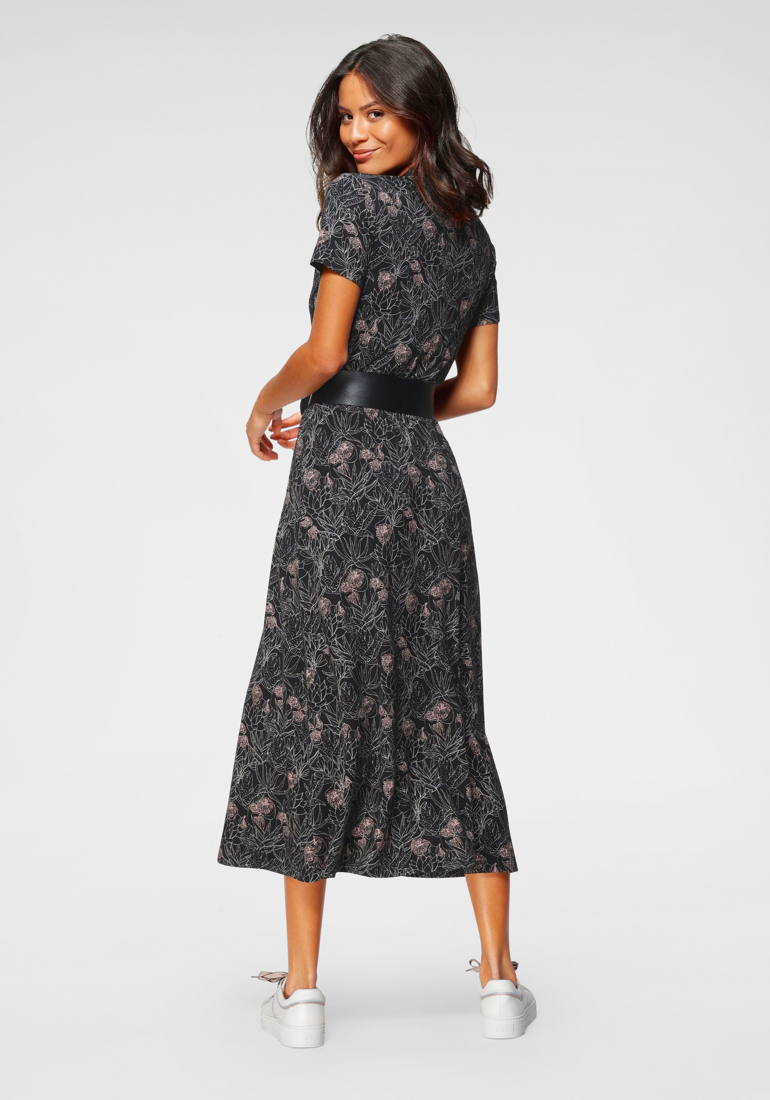 Laura Scott Sommerkleid wadenlang, geblümtes Design, aus Single Jersey, mit günstig online kaufen