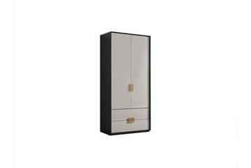 JVmoebel Kleiderschrank Schwarz-Weißer Schlafzimmer Kleiderschrank Moderner 6-Türiger (1-St., Kleiderschrank) Made in Europa