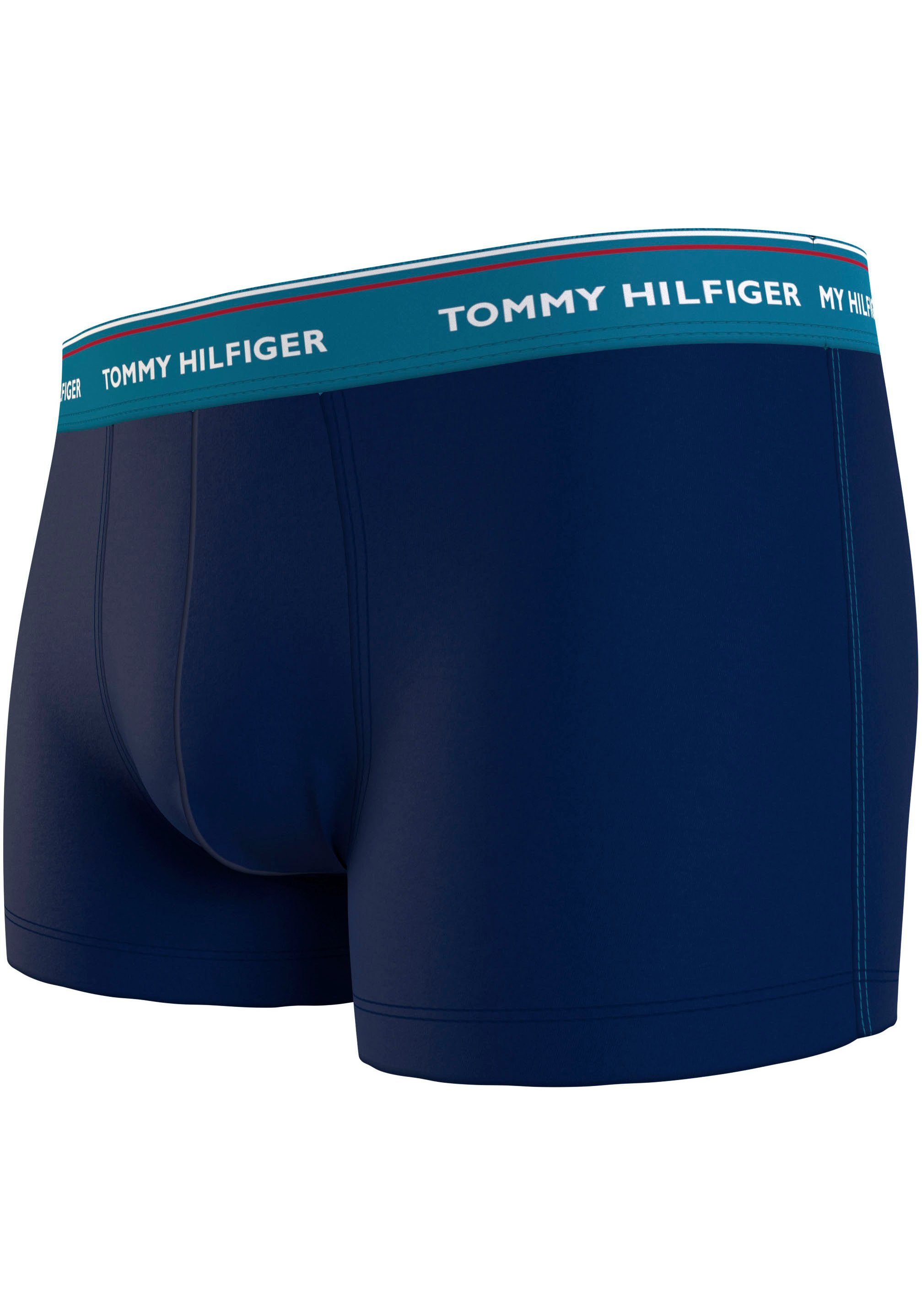 großen Indigo/Dockside TRUNK Aqua/Deep Red Cer Trunk Hilfiger BT Underwear Tommy PACK WB 3-St., Größen (Packung, 3 in 3er-Pack)