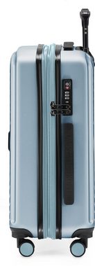 Hauptstadtkoffer Hartschalen-Trolley Mitte, pool blue, 55 cm, 4 Rollen, Hartschalen-Koffer Handgepäck-Koffer TSA Schloss Volumenerweiterung