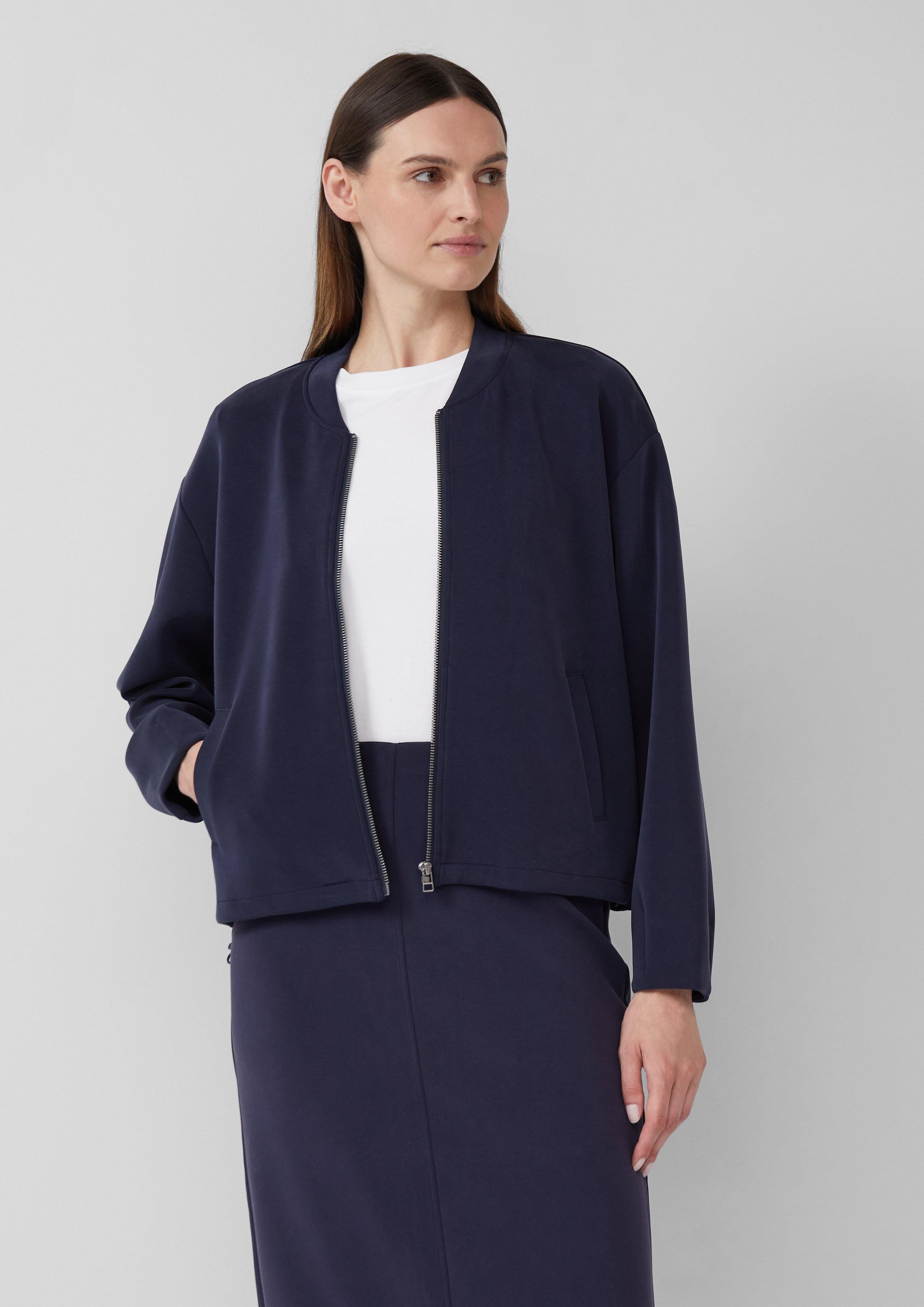 s.Oliver Sweatshirt Oversized Scuba-Jacke mit verstellbarem günstig online kaufen