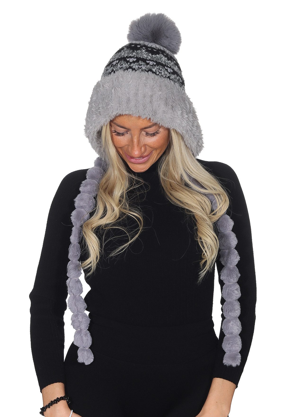 simaranda Strickmütze Damen Mütze 505 Hellgrau günstig online kaufen