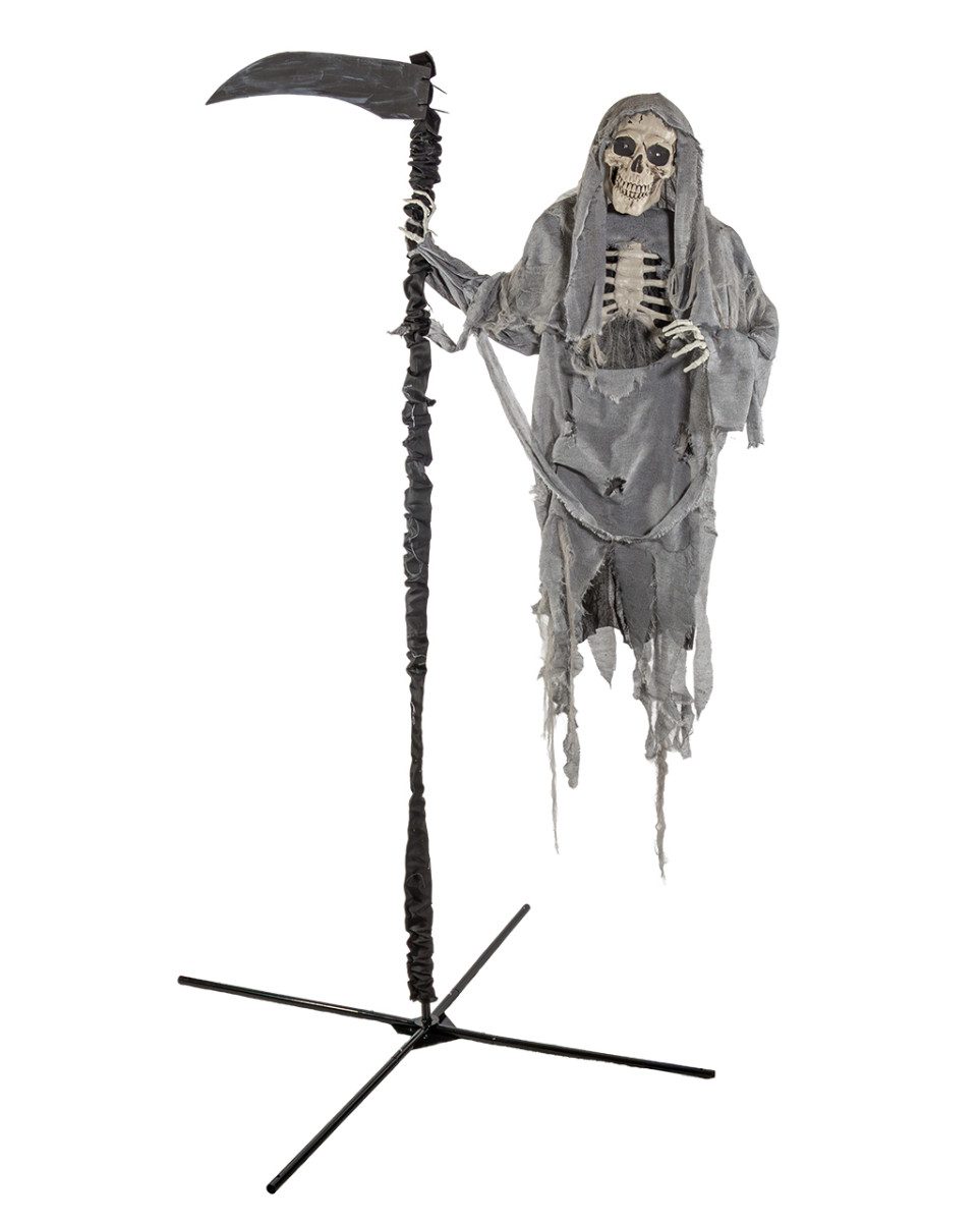 Horror-Shop Dekoobjekt Skelett Reaper mit Sense Halloween Animatronic 183