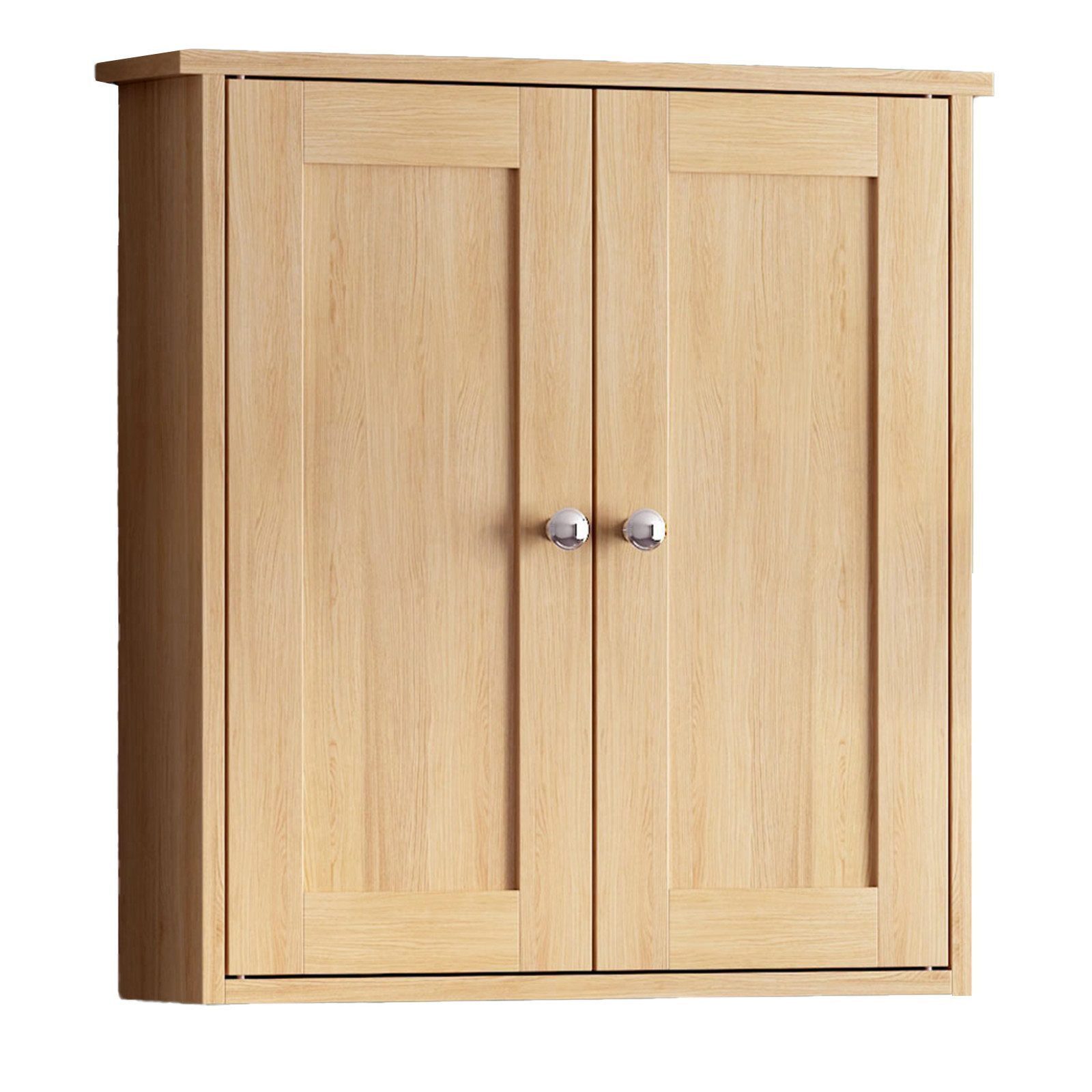 radelldar Hängeschrank Badezimmerschrank mit 2 Türen, feuchtigkeitsbeständig (1-St) Badschrank 56 x 58 x 13 cm