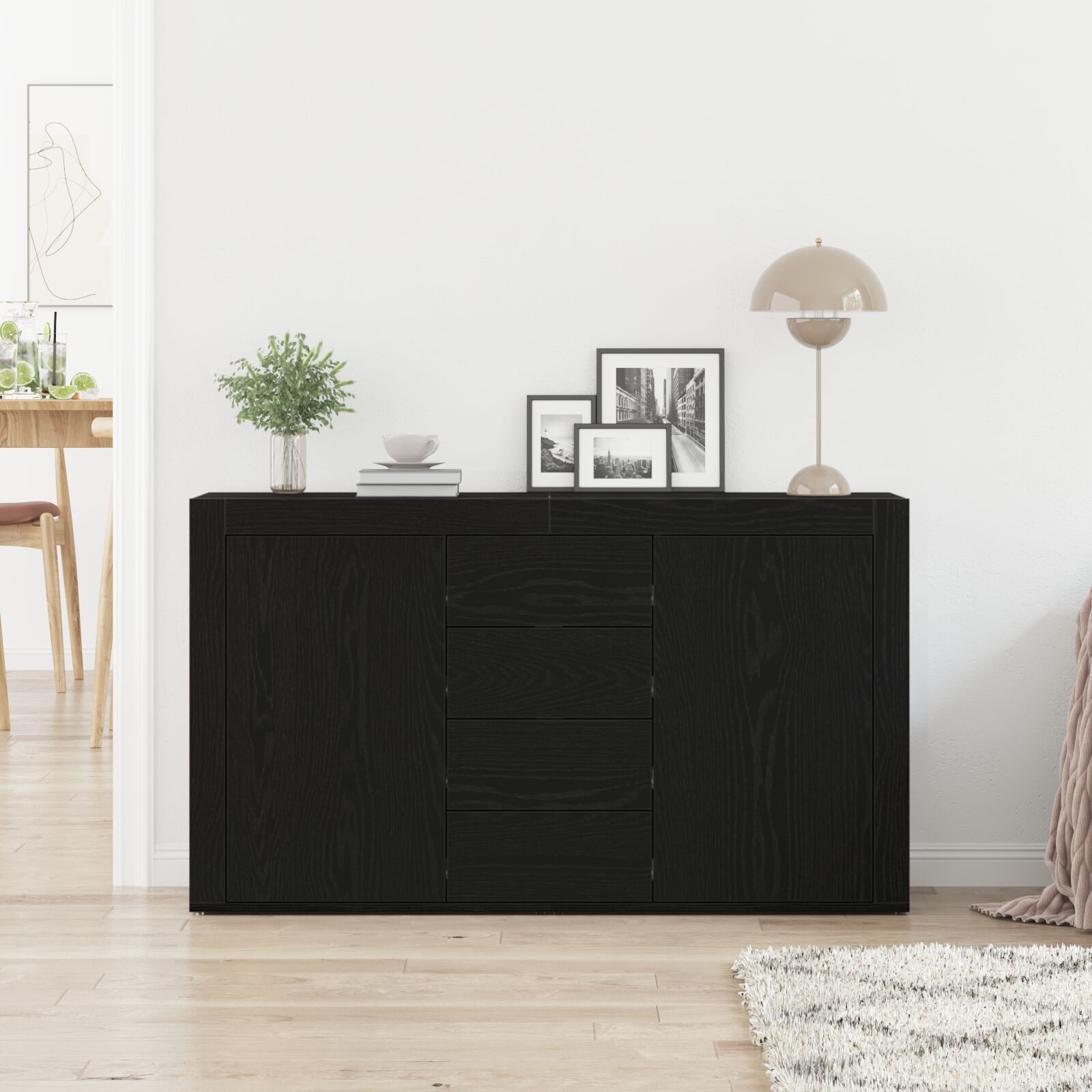 Nettlife Sideboard Weiß Holz 120 x günstig online kaufen