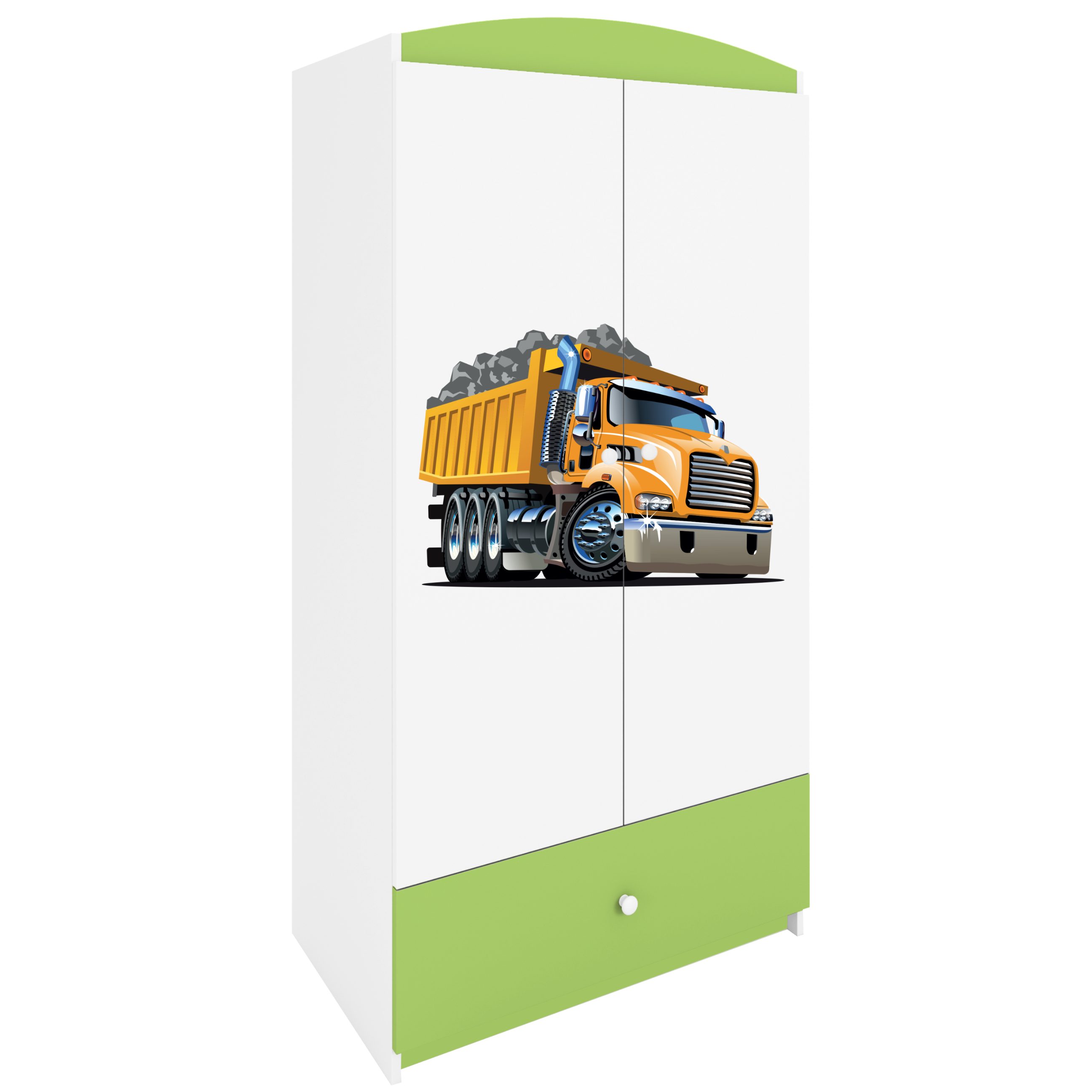 Raumhirsch Furniture Kinderkleiderschrank mit Motivauswahl - Kleiderschrank für Kinder (Kinderzimmerschrank für Jungen, Mit Ablagefächern & Kleiderstange) robuste Verarbeitung, kindgerecht, verschiedene Farben & Designs