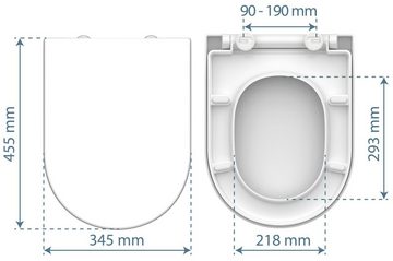 Schütte WC-Sitz »WHITE«, Duroplast, Absenkautomatik, Schnellverschluss, belastbar bis 150 kg