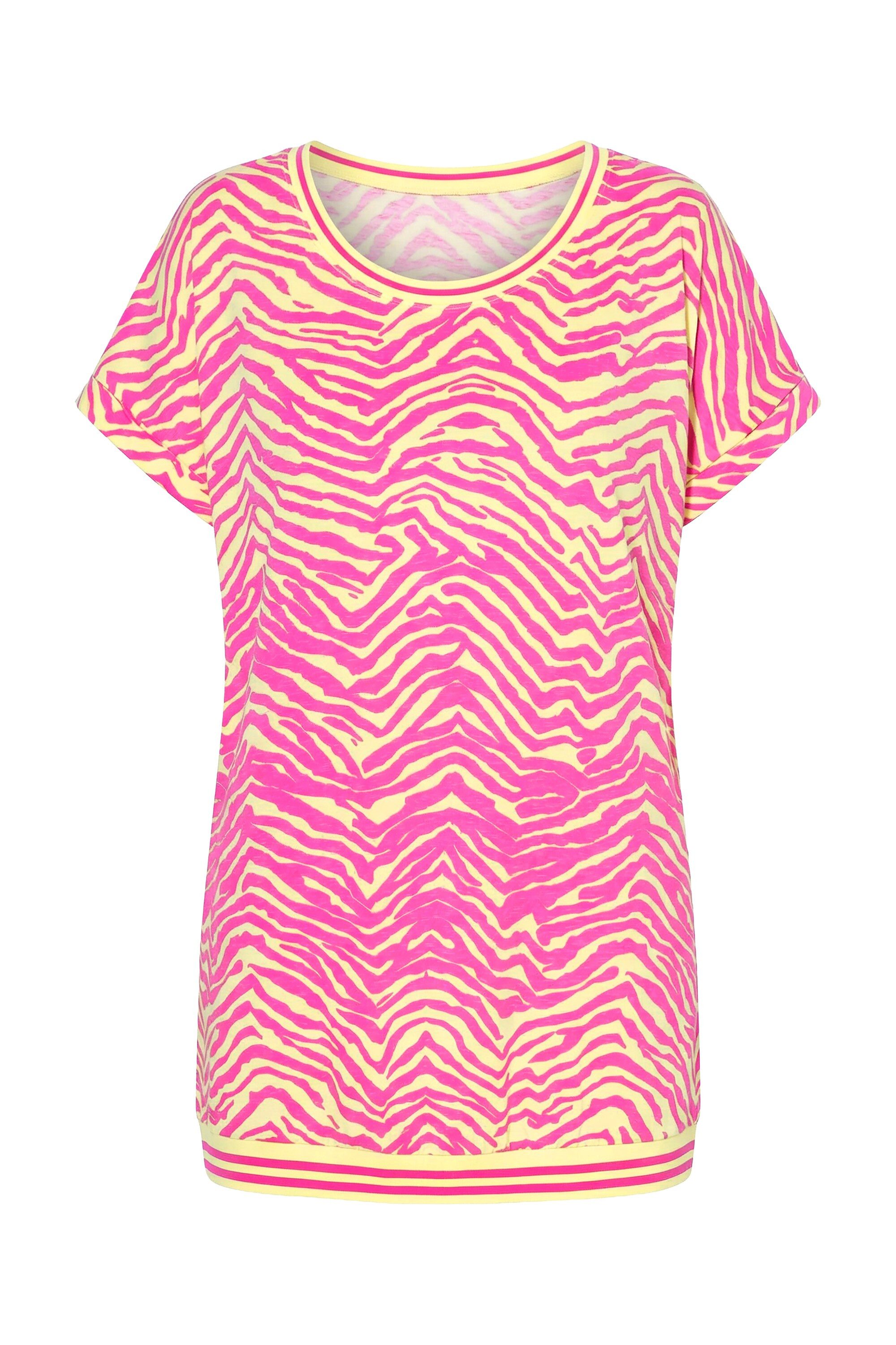 MIAMODA T-Shirt T-Shirt oversized Zebra Rundhals