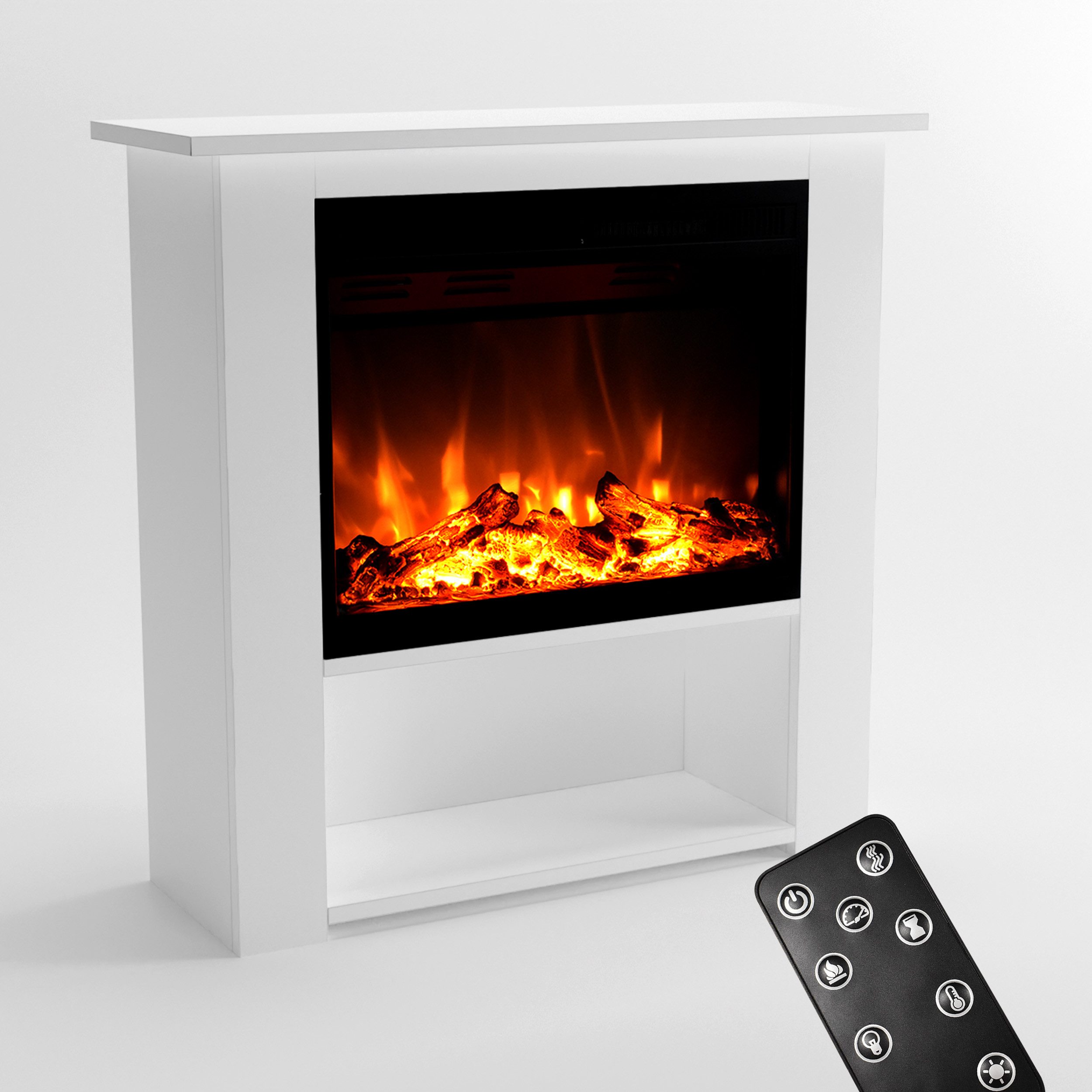 GLOW FIRE Elektrokamin THEBE LED Kamin mit Heizung, Standkamin, Elektrische günstig online kaufen