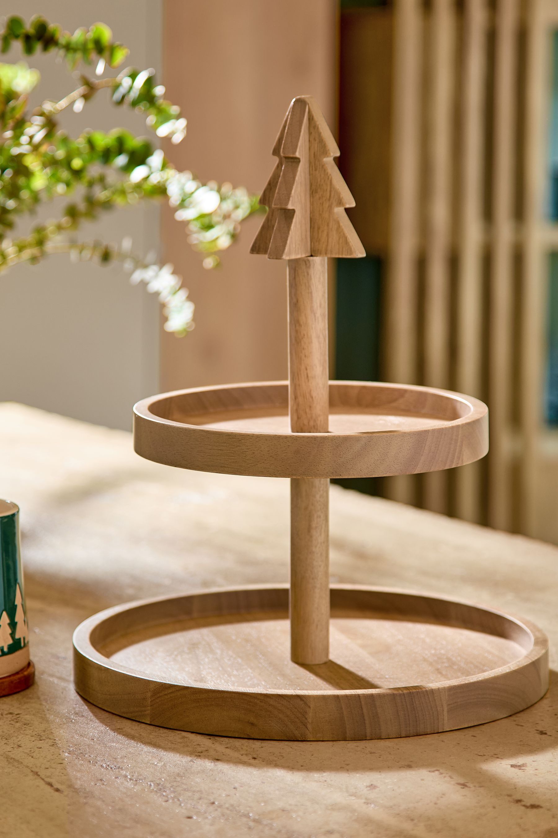 Next Etagere Zweistufiger Servierstand, Weihnachtsbaum, Holz, (1-tlg)