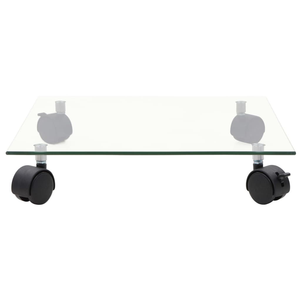 vidaXL Blumenständer Pflanzenständer mit Rollen 2 Stück Hartglas 35x35 cm Quadrat (2 St)