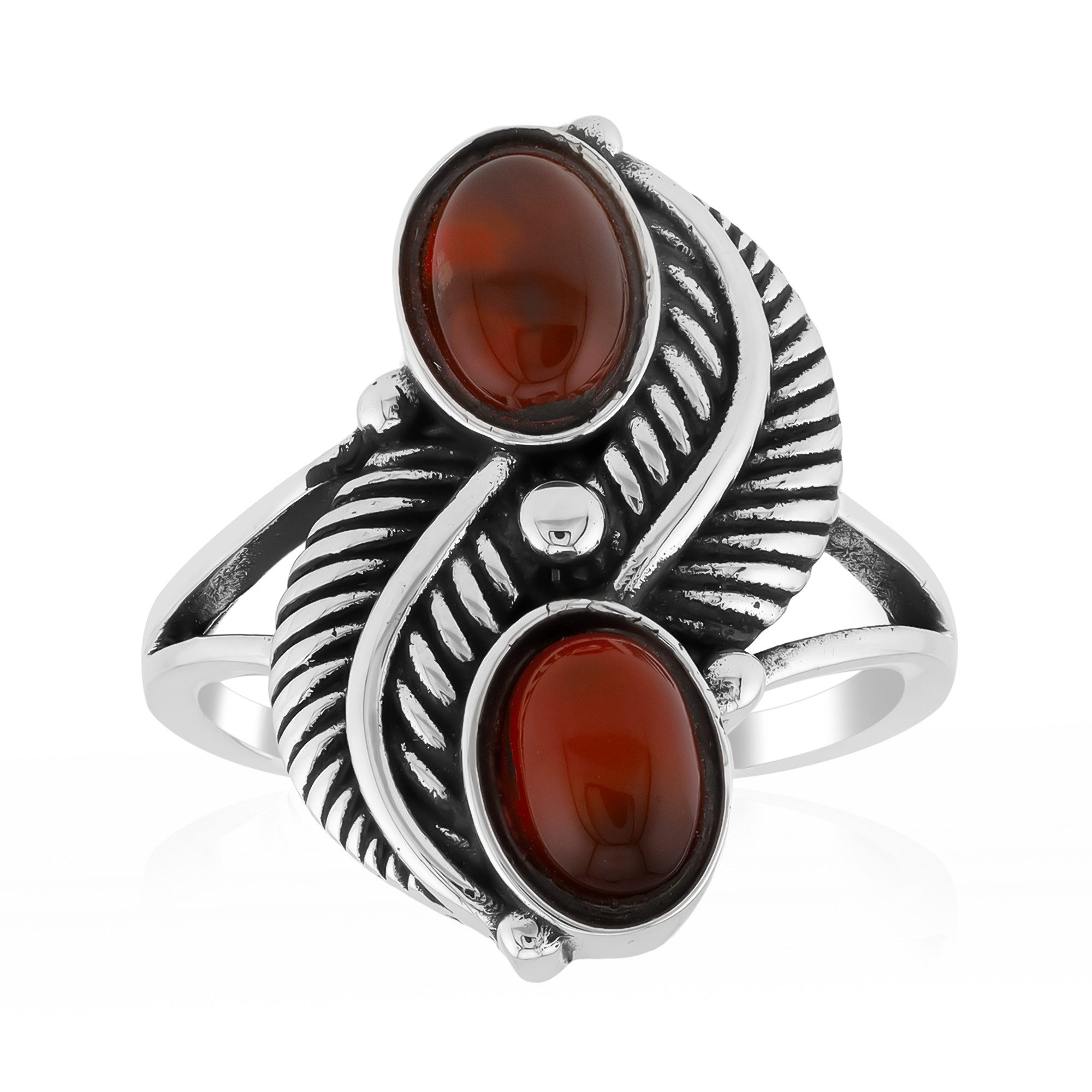Cavill Silberring Ring aus Sterlingsilber mit brasilianischem Karneol (1-tlg)