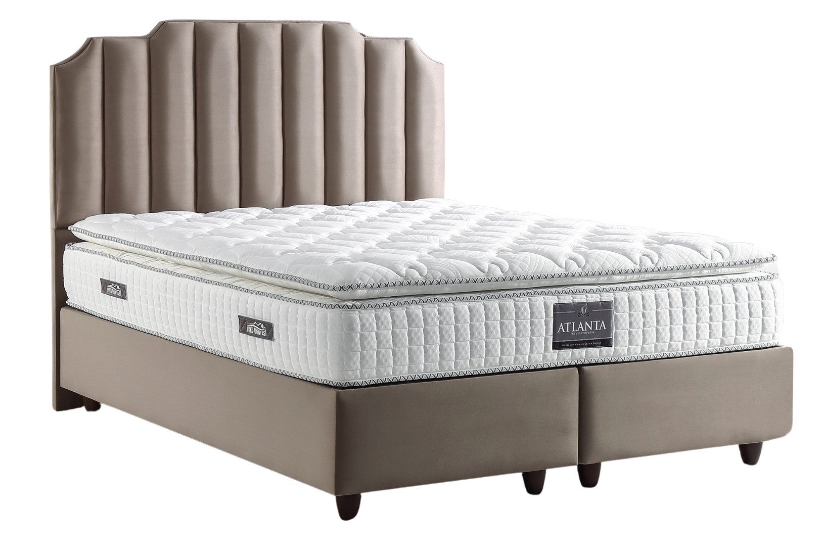 Villa Möbel Boxspringbett Atlanta (Bett), XXL-Bettkasten mit Gasdruckfedern  mühelos & geräumig