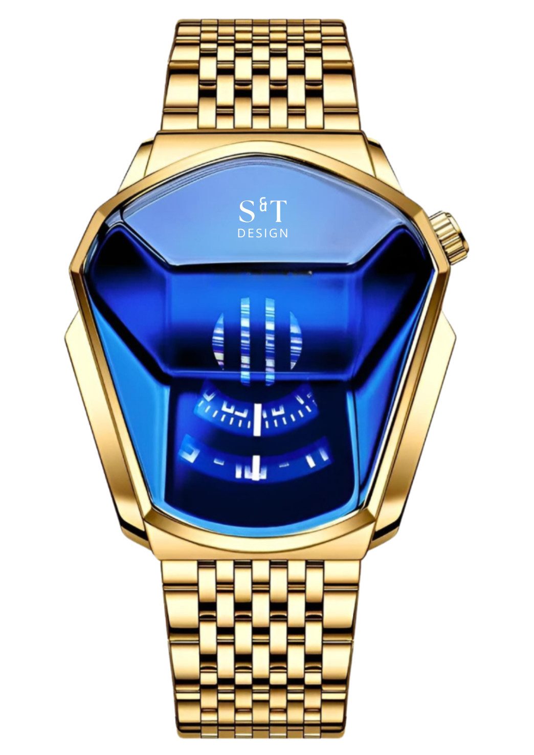 S&T Design Quarzuhr Herren Uhr Edelstahl Armbanduhr Herrenuhr, (Geschenkebox (Etui), inkl. Armbandkürzer & Etui), Männer Uhr 3Bar Wasserdicht Analog Geschenk