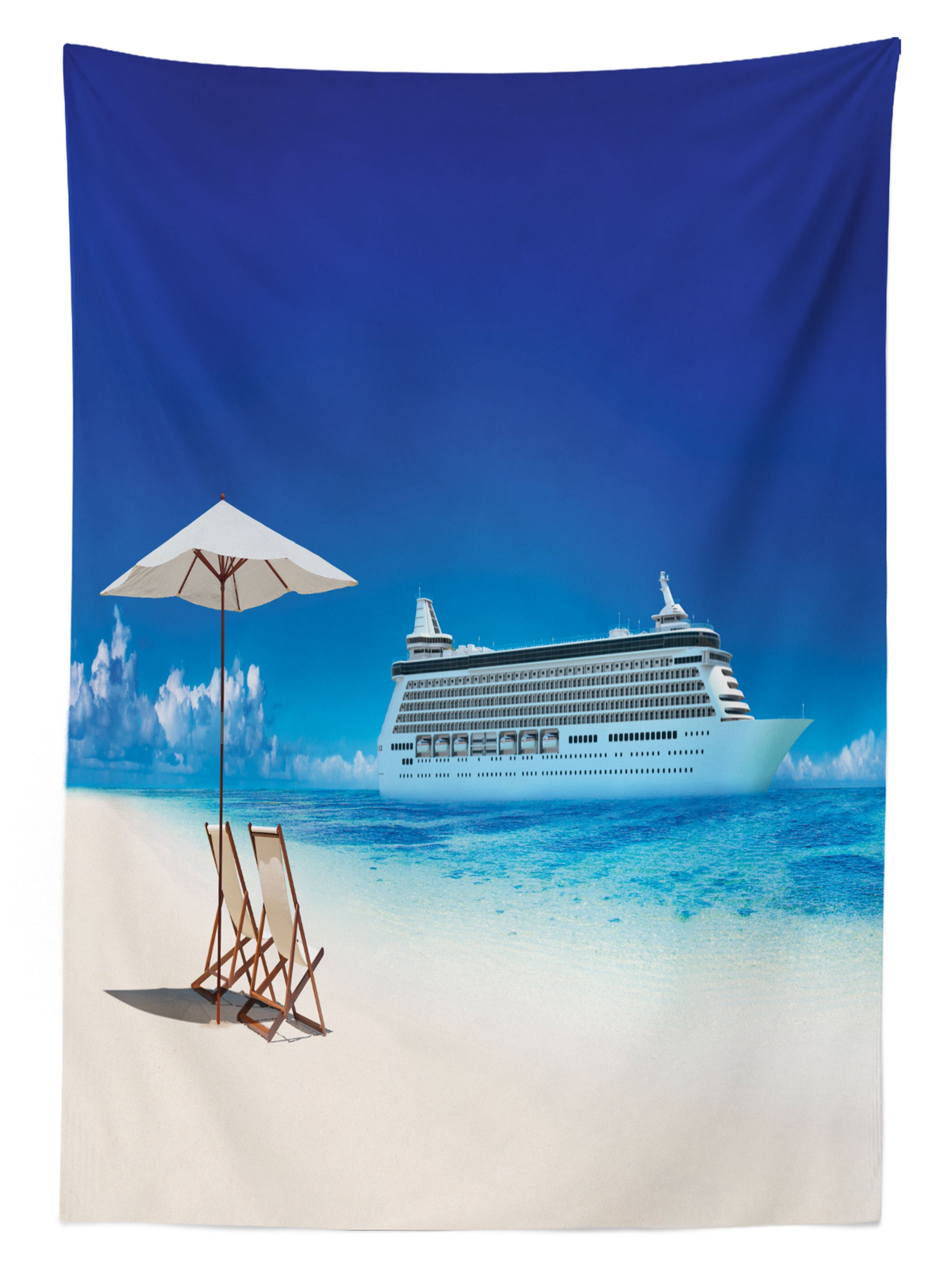 Waschbar Trip Außen Cruise Klare den Strand Farbfest Farben, Abakuhaus Sommer Bereich Für Boat geeignet Tischdecke