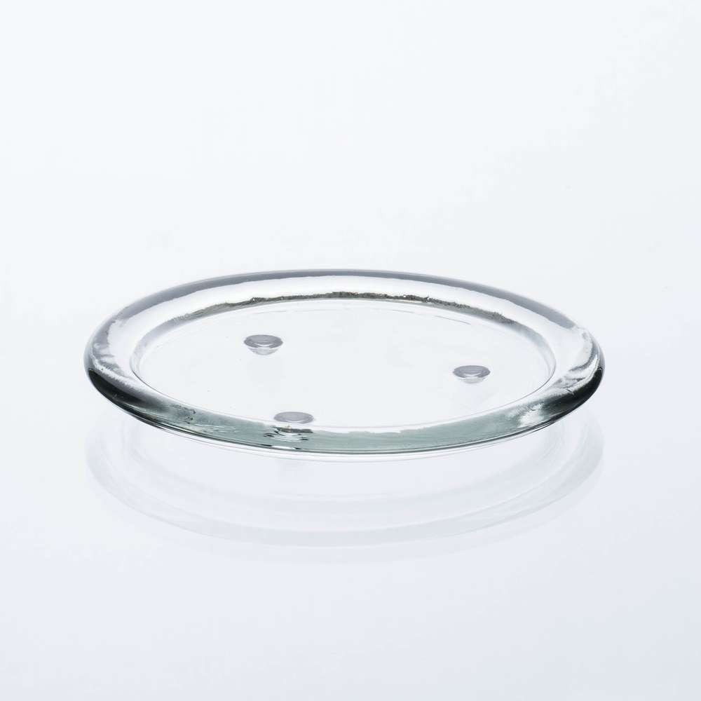 Sandra Rich Kerzentablett SANDRA RICH, KERZENTELLER ca 14cm. "CANDLE MOOD round plate–clear"
