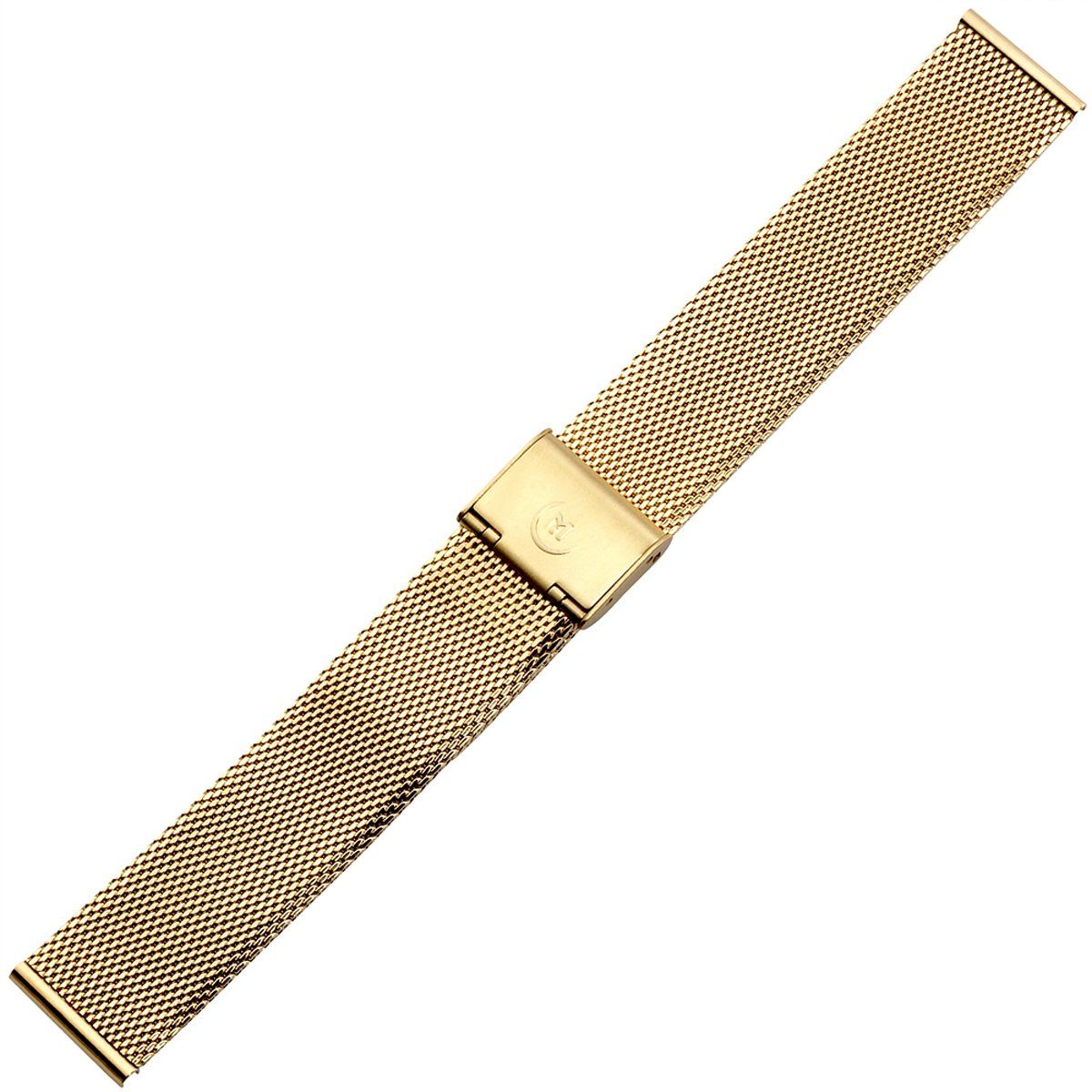 MARBURGER Uhrenarmband 18mm Edelstahl Gold Milanaise