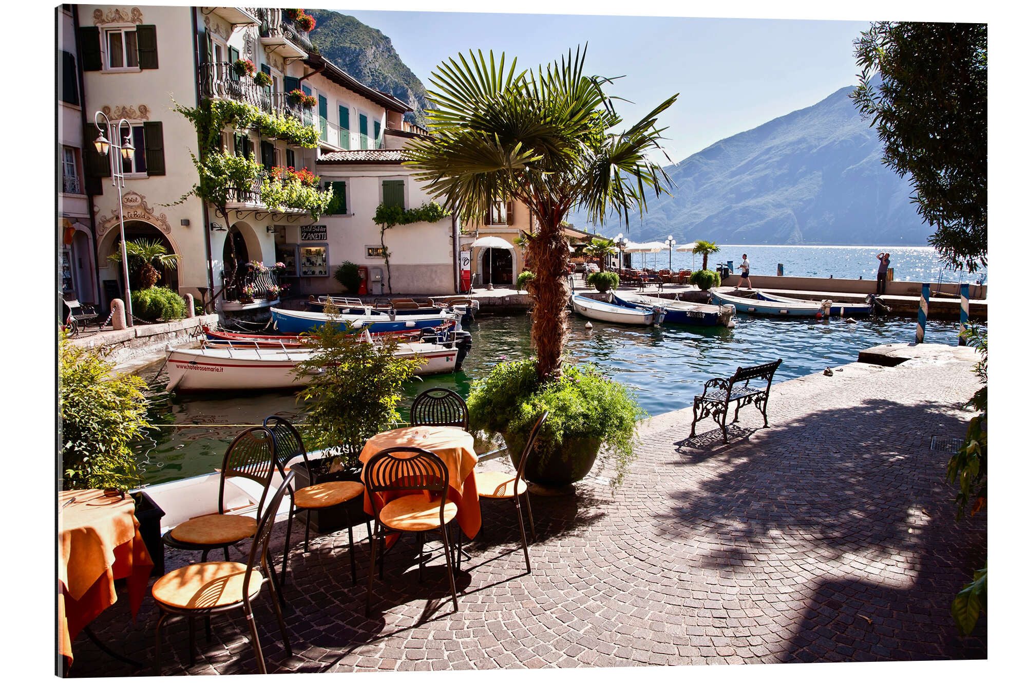 Posterlounge XXL-Wandbild Editors Choice, Kleines Café in Limone am Gardasee, Fotografie