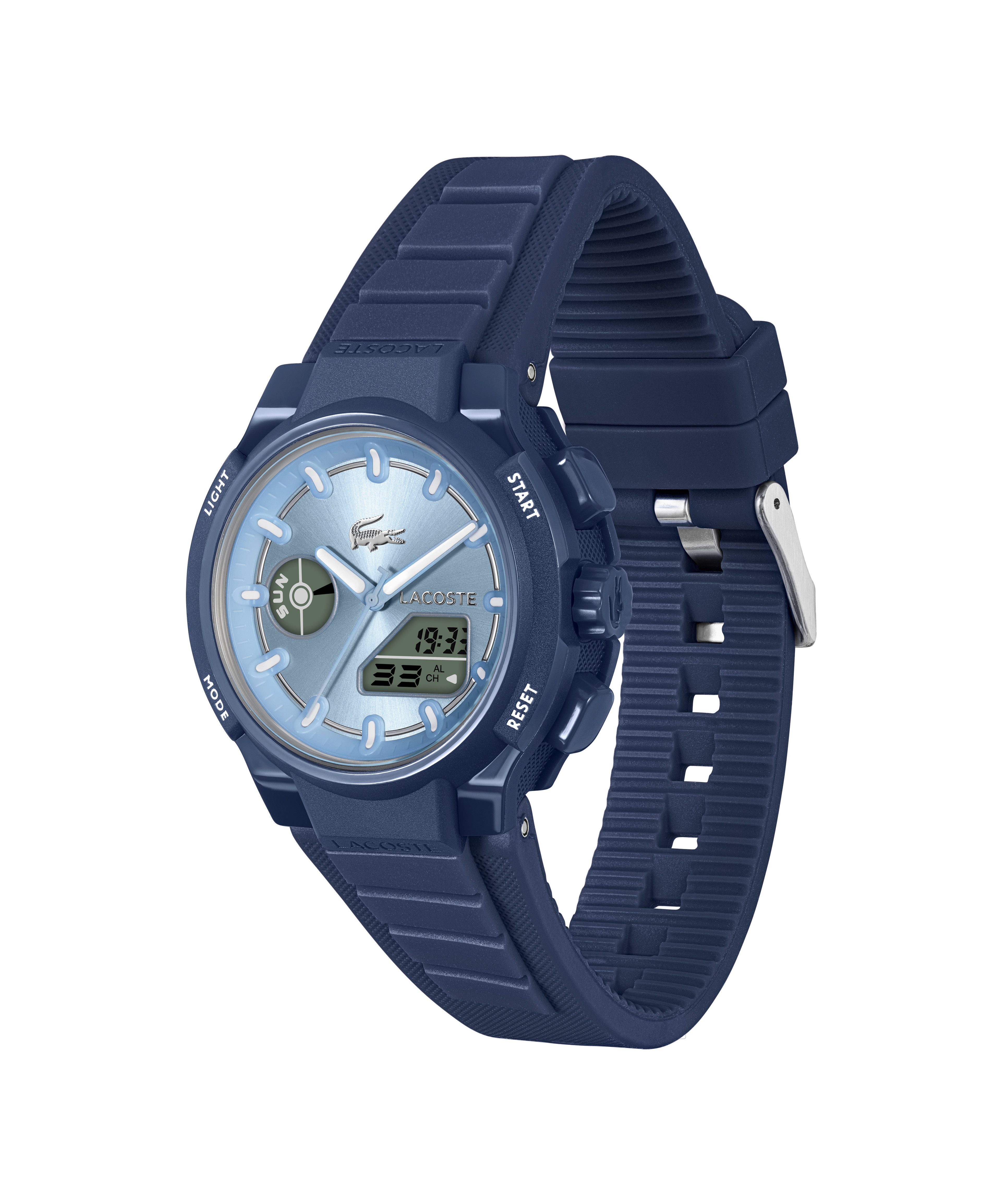 Lacoste Digitaluhr LC33 2001476, Quarzuhr, Armbanduhr, Damenuhr, Herrenuhr, Silikonarmband, digital