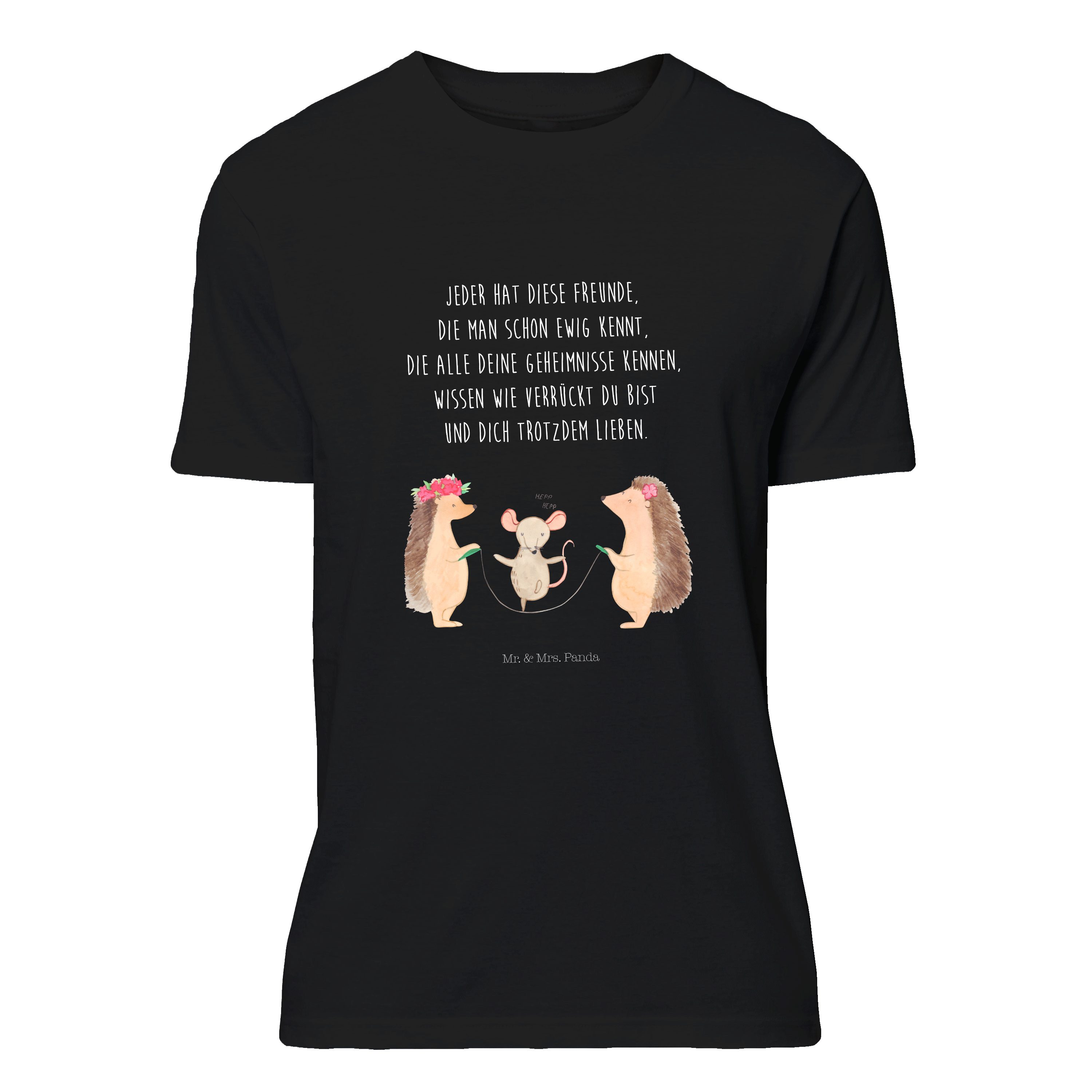 T-Shirt Igel Seilhüpfen - Schwarz - T-Shirt, Shirt