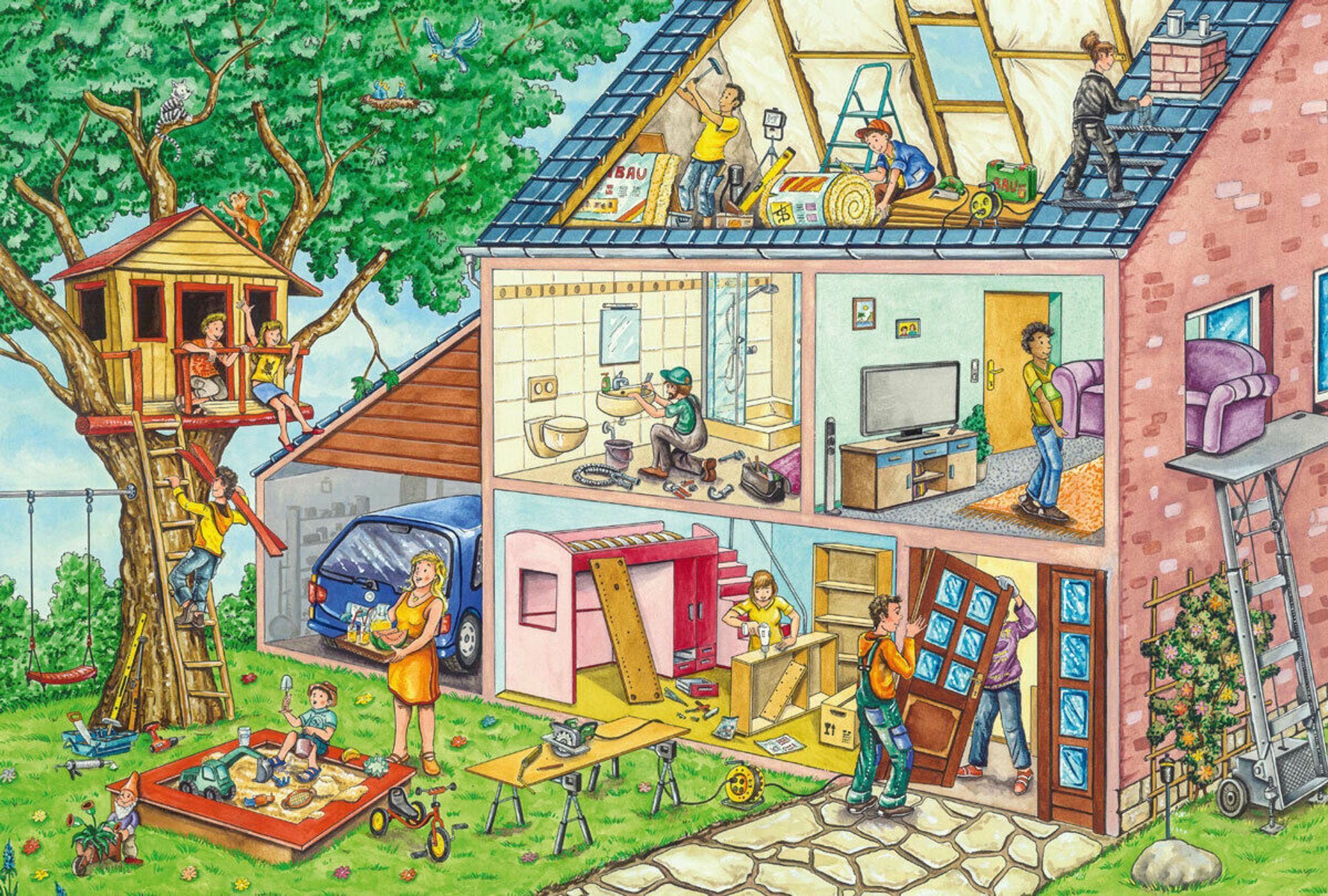 Schmidt Spiele Puzzle Handwerker + Werkzeug günstig online kaufen