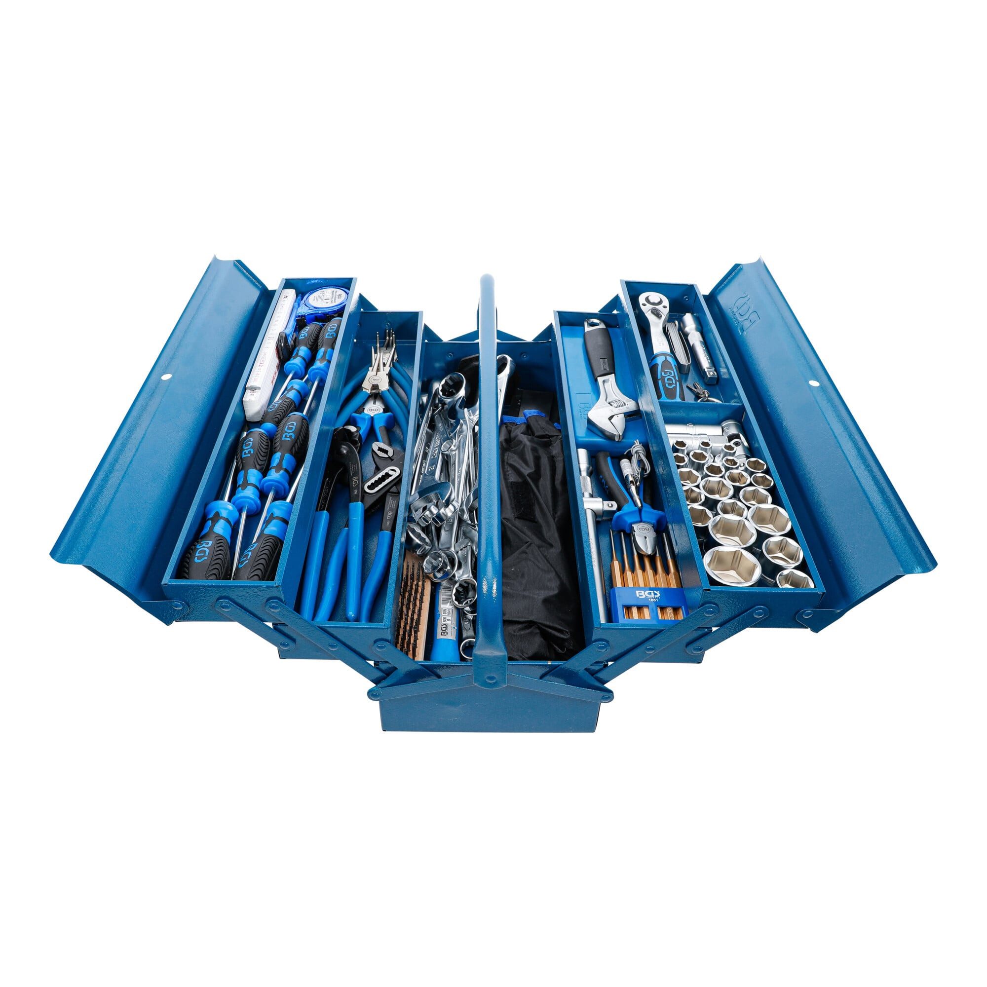 BGS technic Werkzeugkoffer BGS Metall-Werkzeugkasten inkl. Werkzeug-Sortiment, 137-tlg.