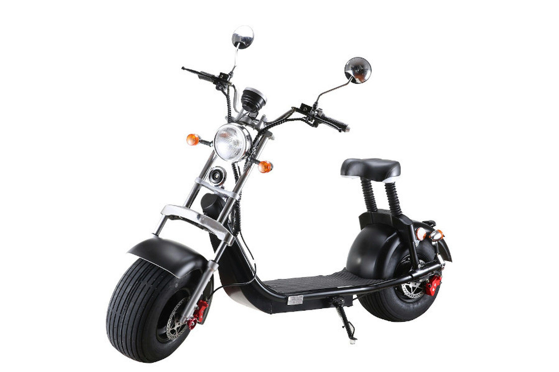 TPFLiving E-Scooter Coco Bike C10 - Elektroroller -Akku: 1 x 60 Volt/12Ah,  50 km/h, Roller elektro ab 14 Jahren mit Scheibenbremsen - Farbe: schwarz